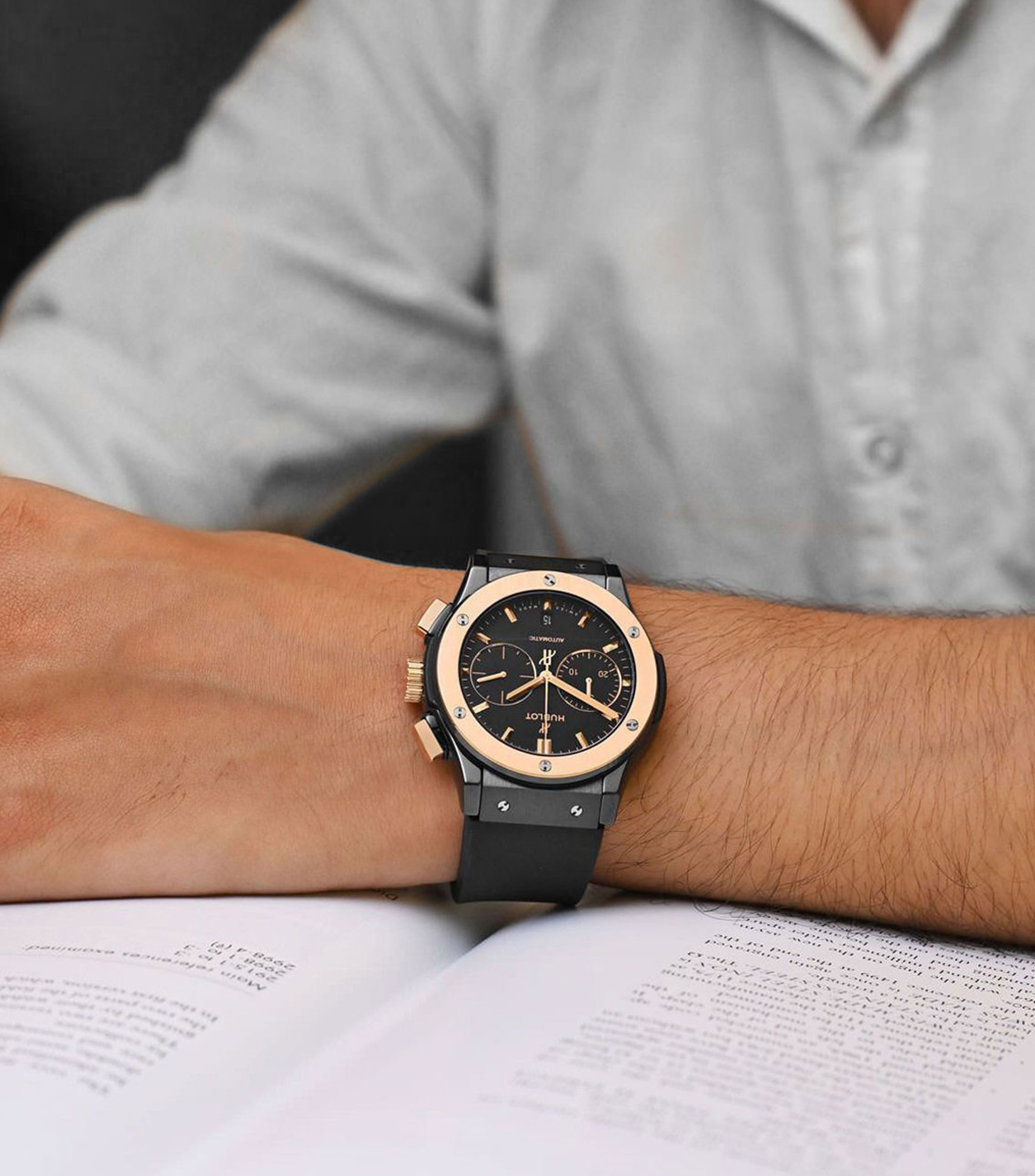 Reloj para Hombre Classic Fusion Chronograph King Gold deportivo dorado, negro