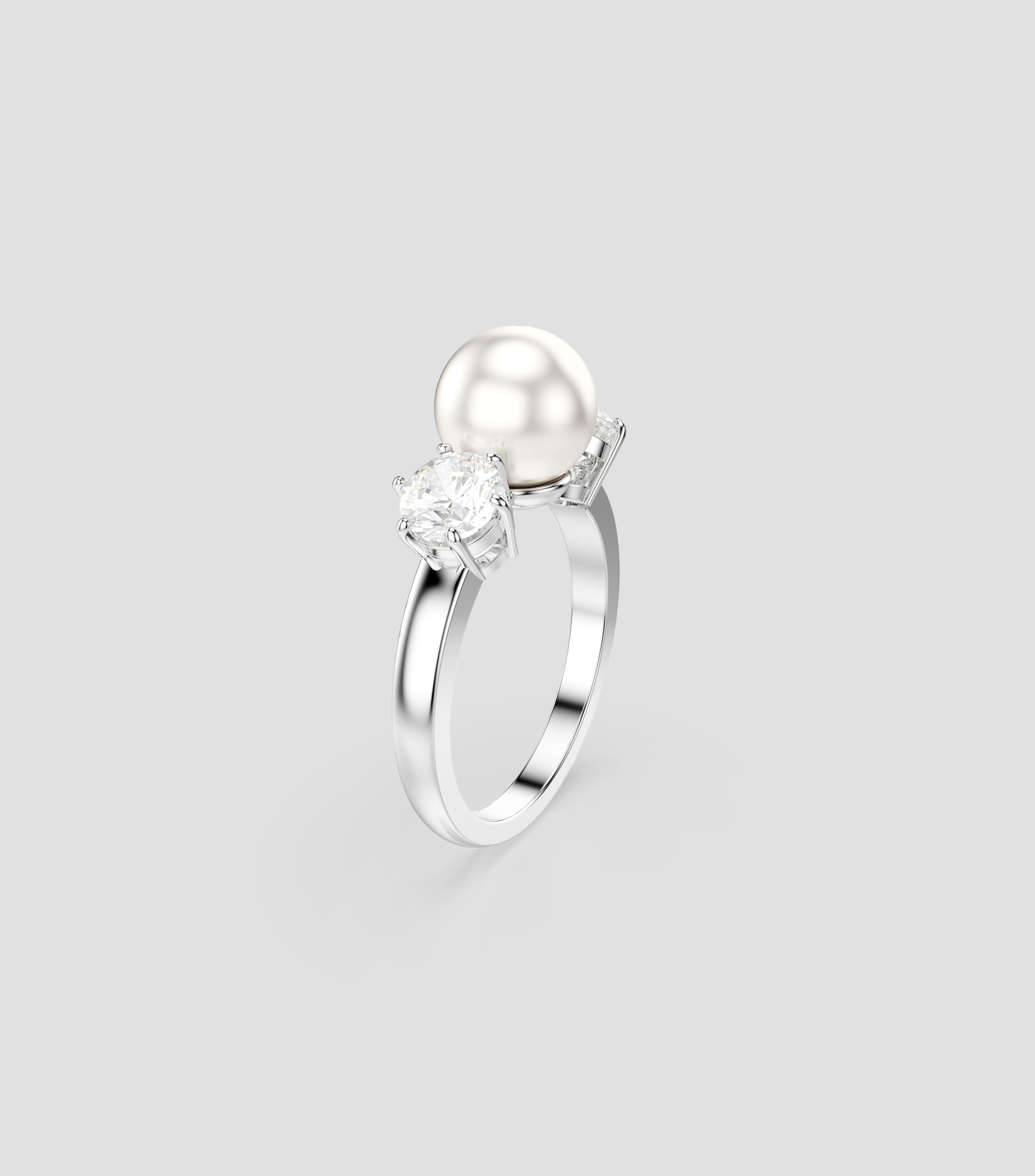 Anillo de cóctel con cristales y perla Matrix Unisex