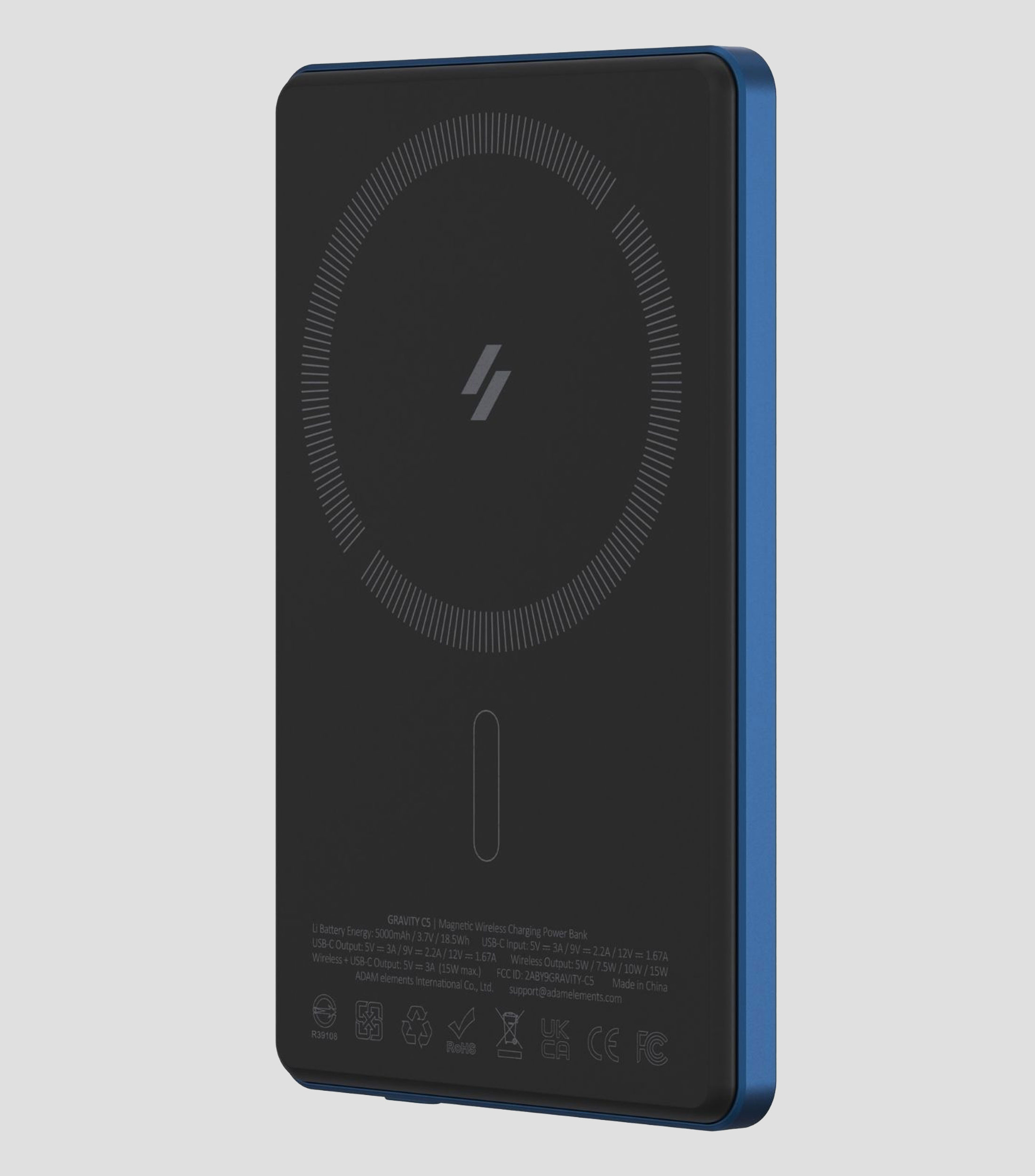 Bateria Portatil Magnetica GRAVITY C5 5,000 mAh Azul