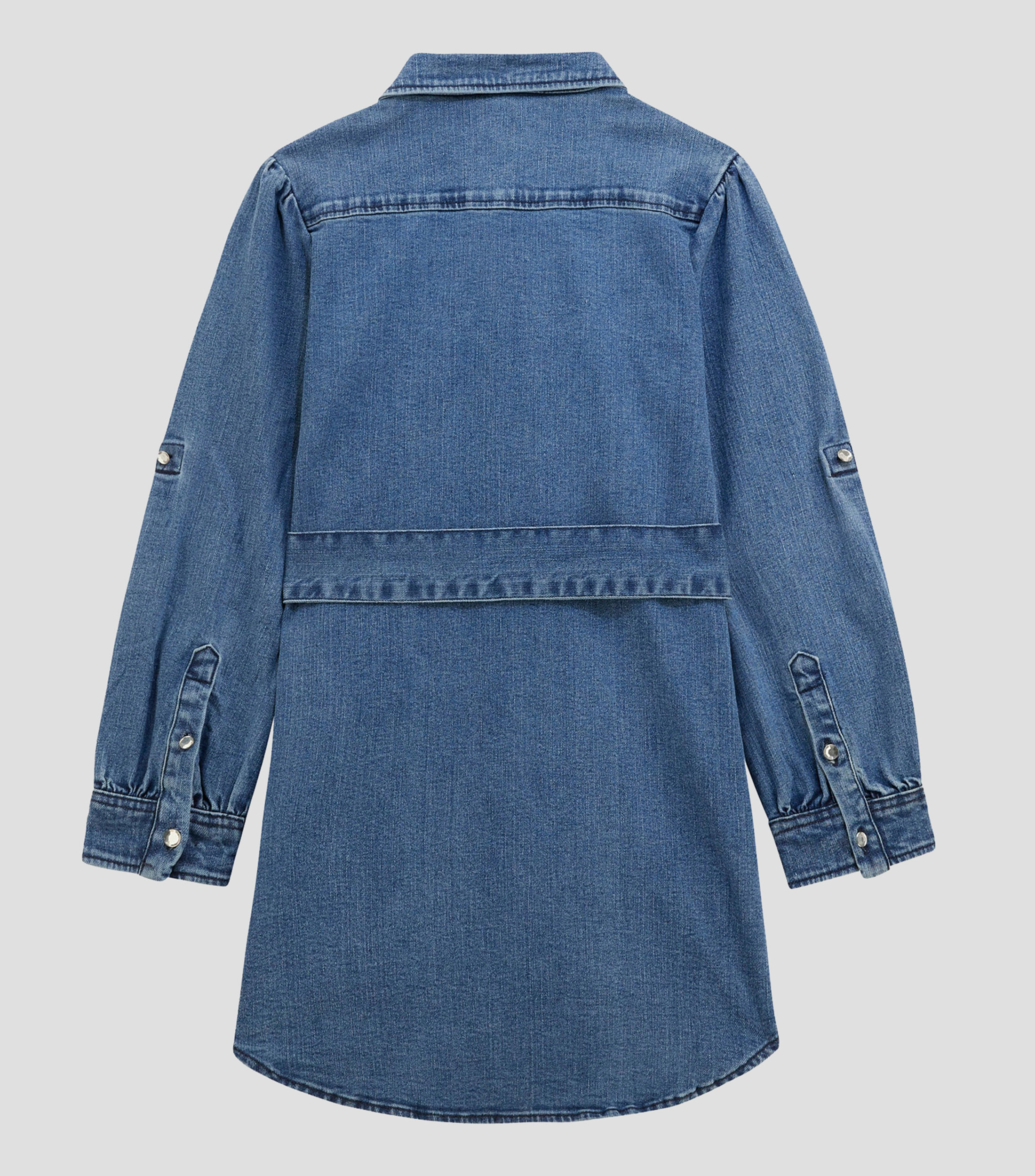 Vestido en mezclilla con cinta Niña