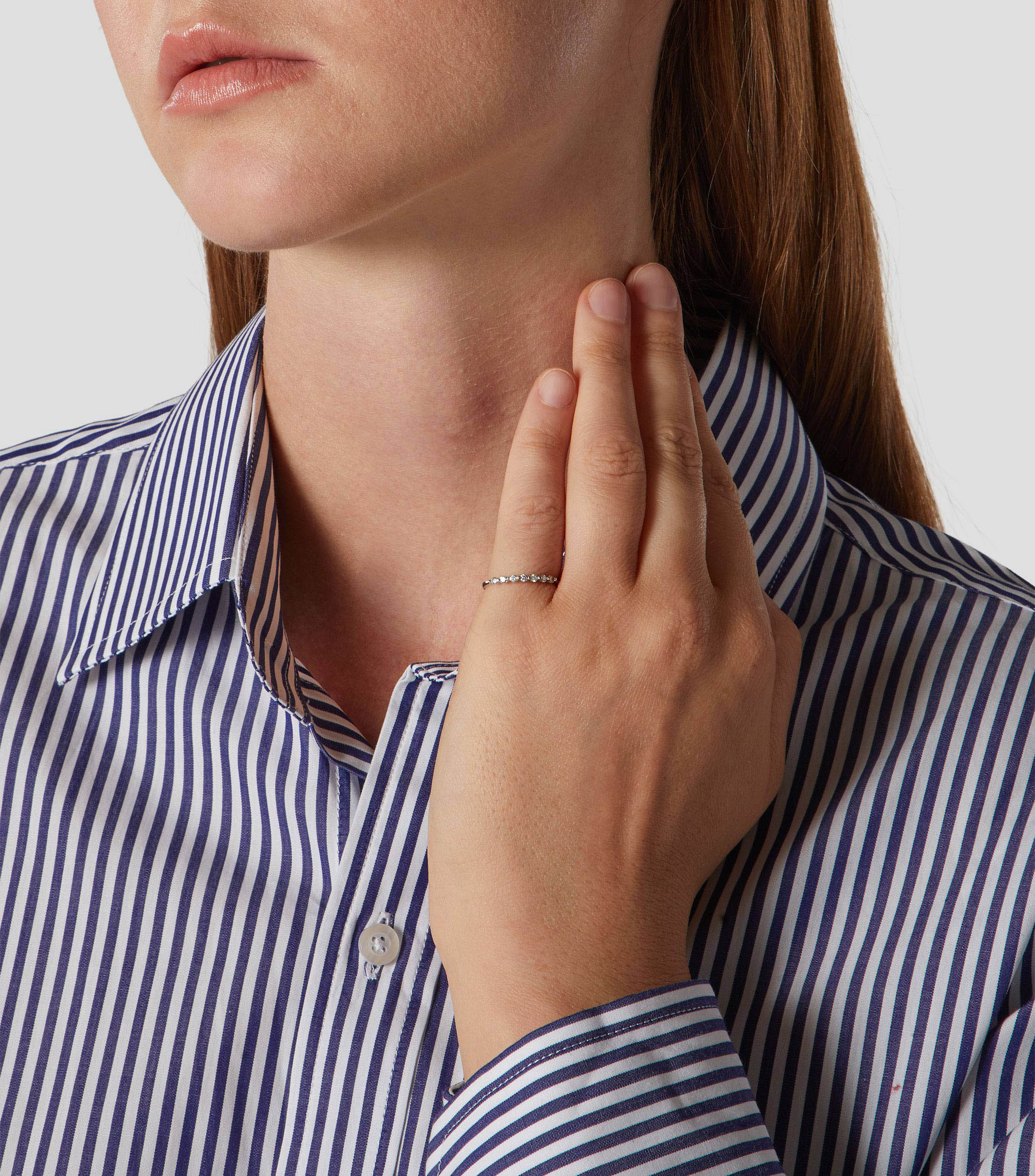 Anillo churumbela en oro blanco de 14 kilates Mujer