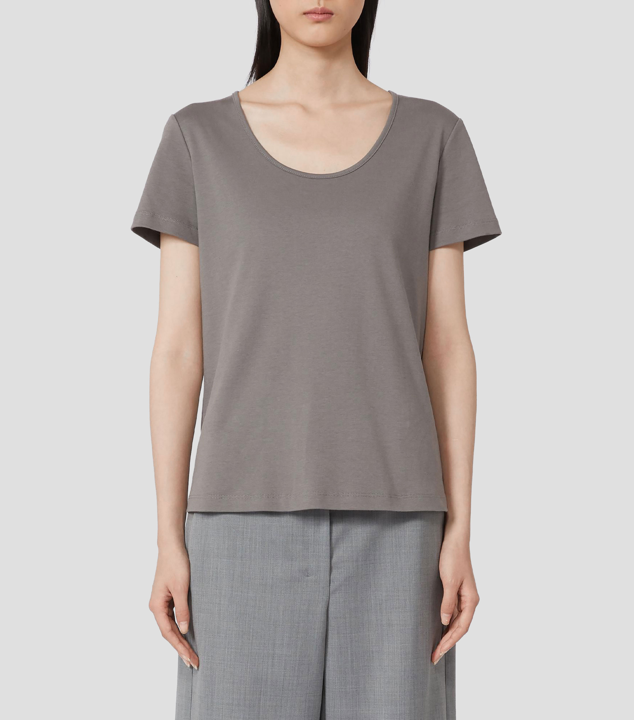Blusa liso manga corta Mujer