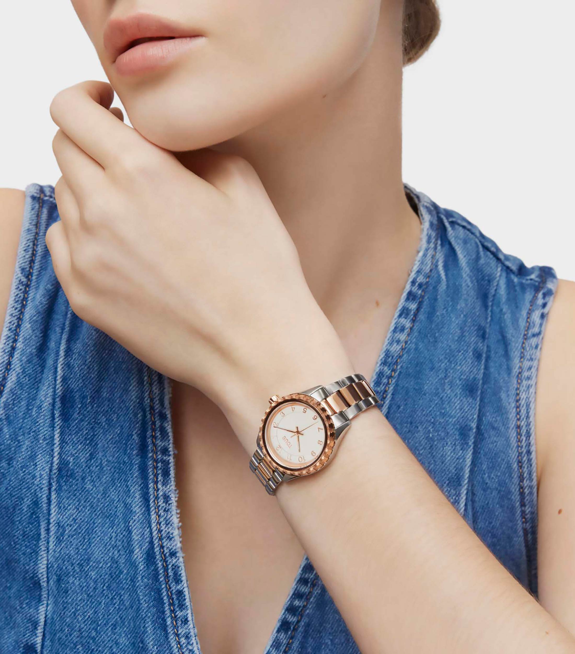 Reloj para Mujer Mini T-Bear Casual Plateado, Oro rosa