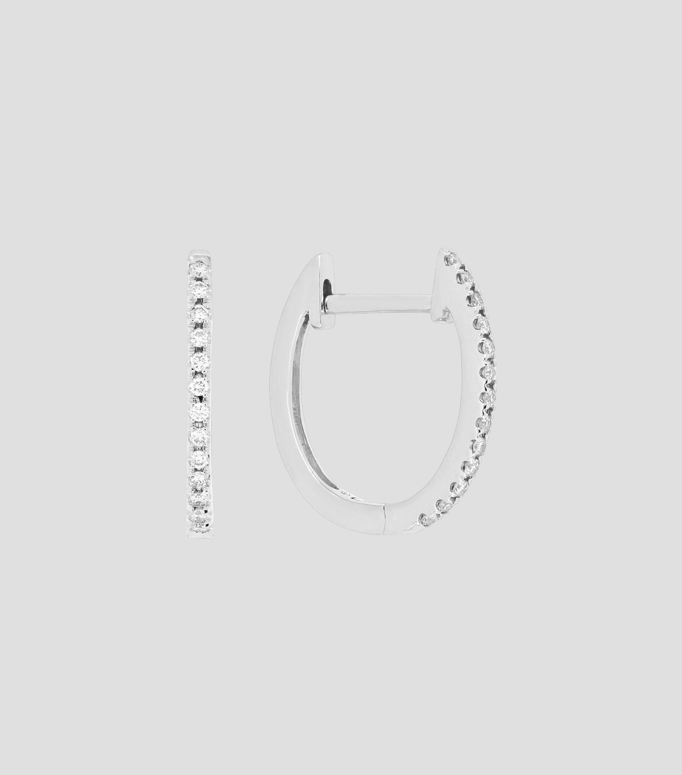 Aretes en oro blanco de 18 Kts con diamantes Myst Mujer