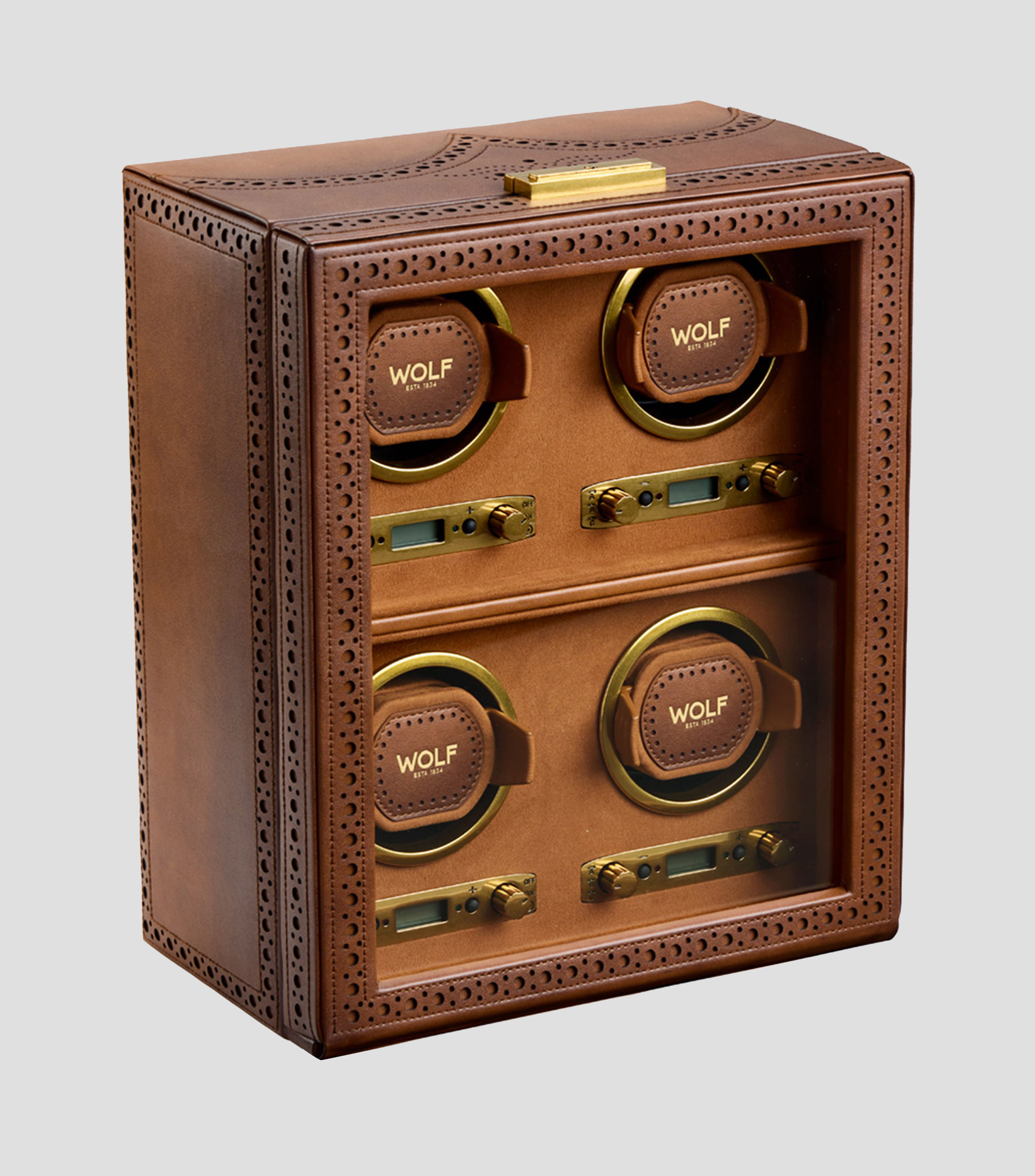 Estuche para relojes automáticos Brogue Hombre