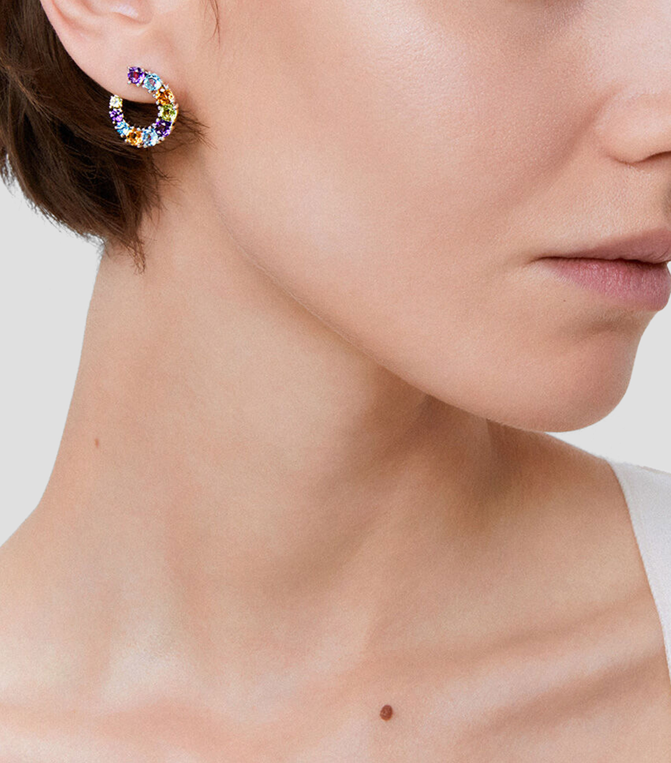 Pendientes en plata .925 con amatista Mujer