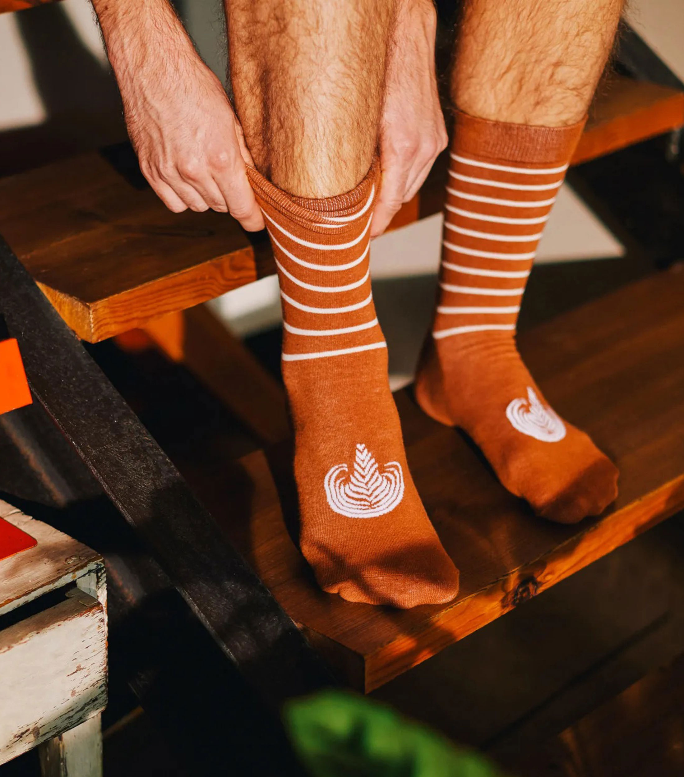 Calcetín estampado Caffè Latte Unisex