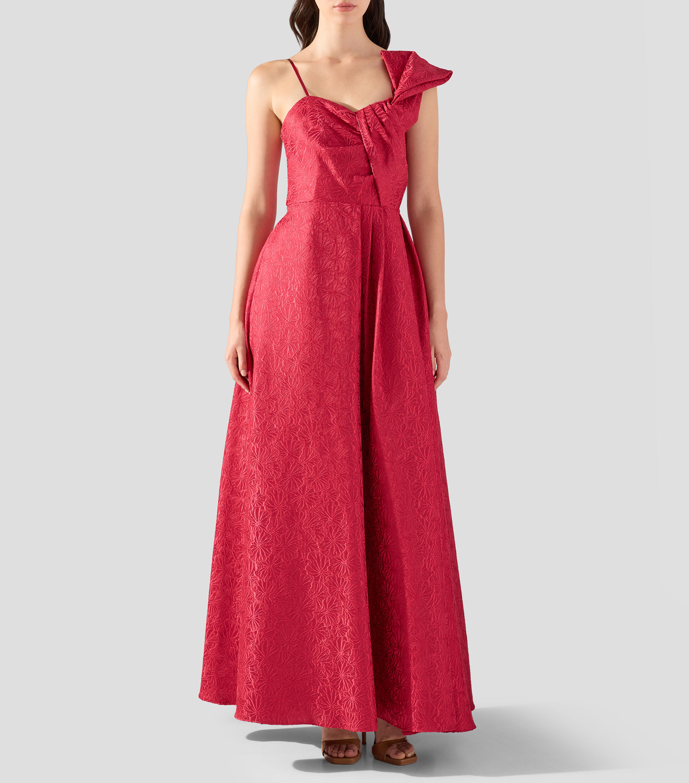 Vestido de fiesta largo liso Mujer