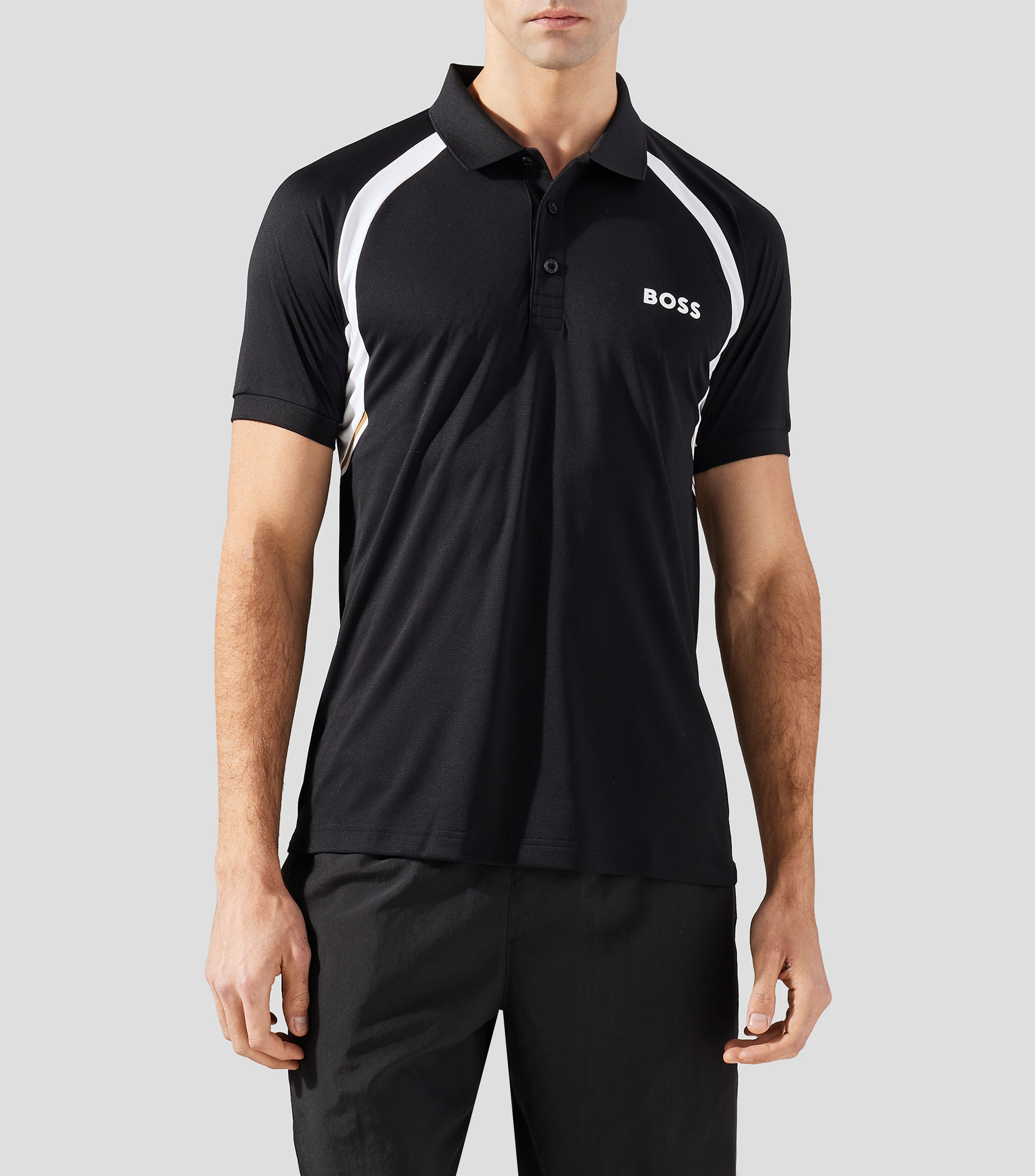 Playera tipo polo manga corta estampada Hombre