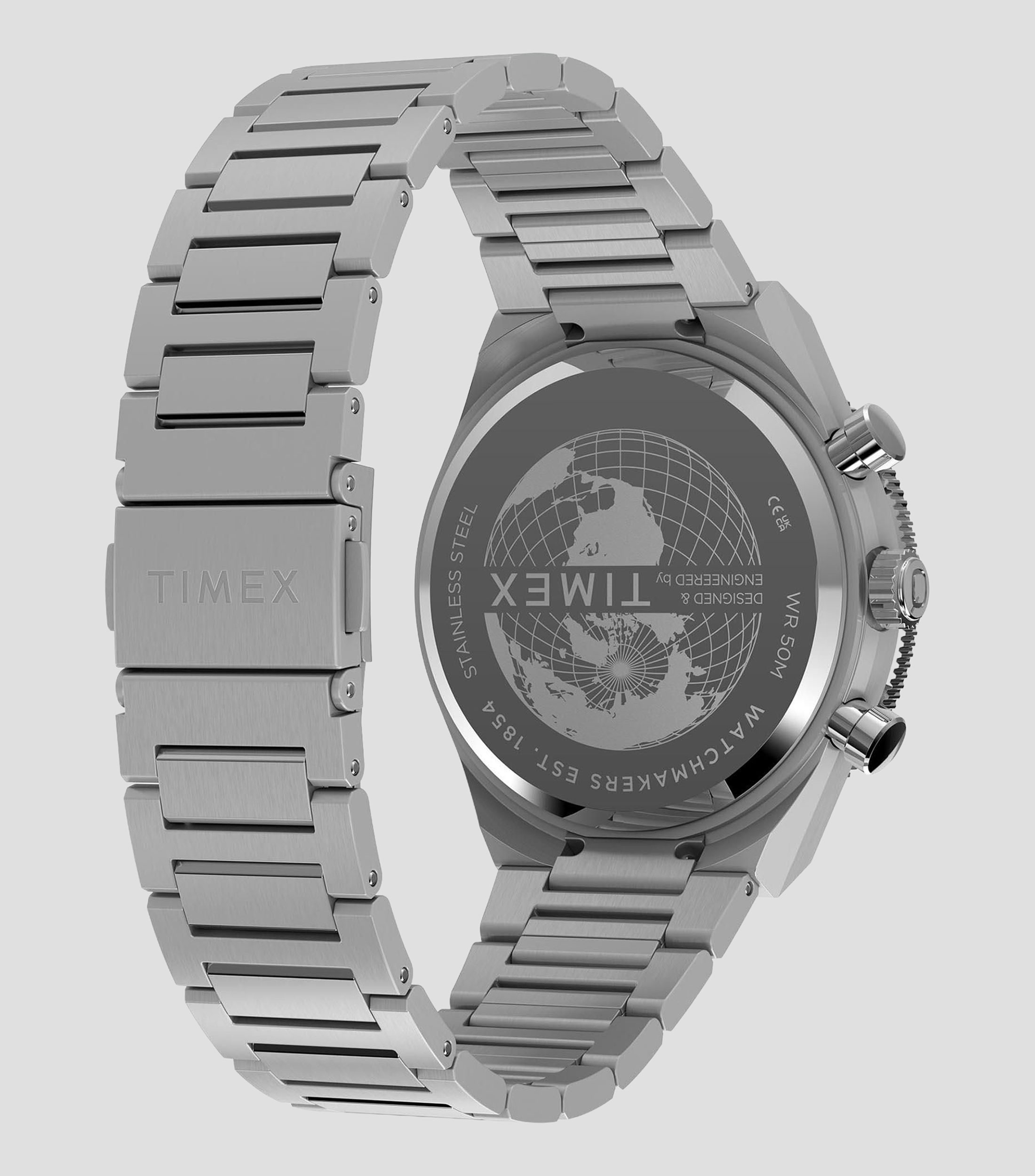 Reloj para Hombre Q Timex Continental Casual Plateado, Negro