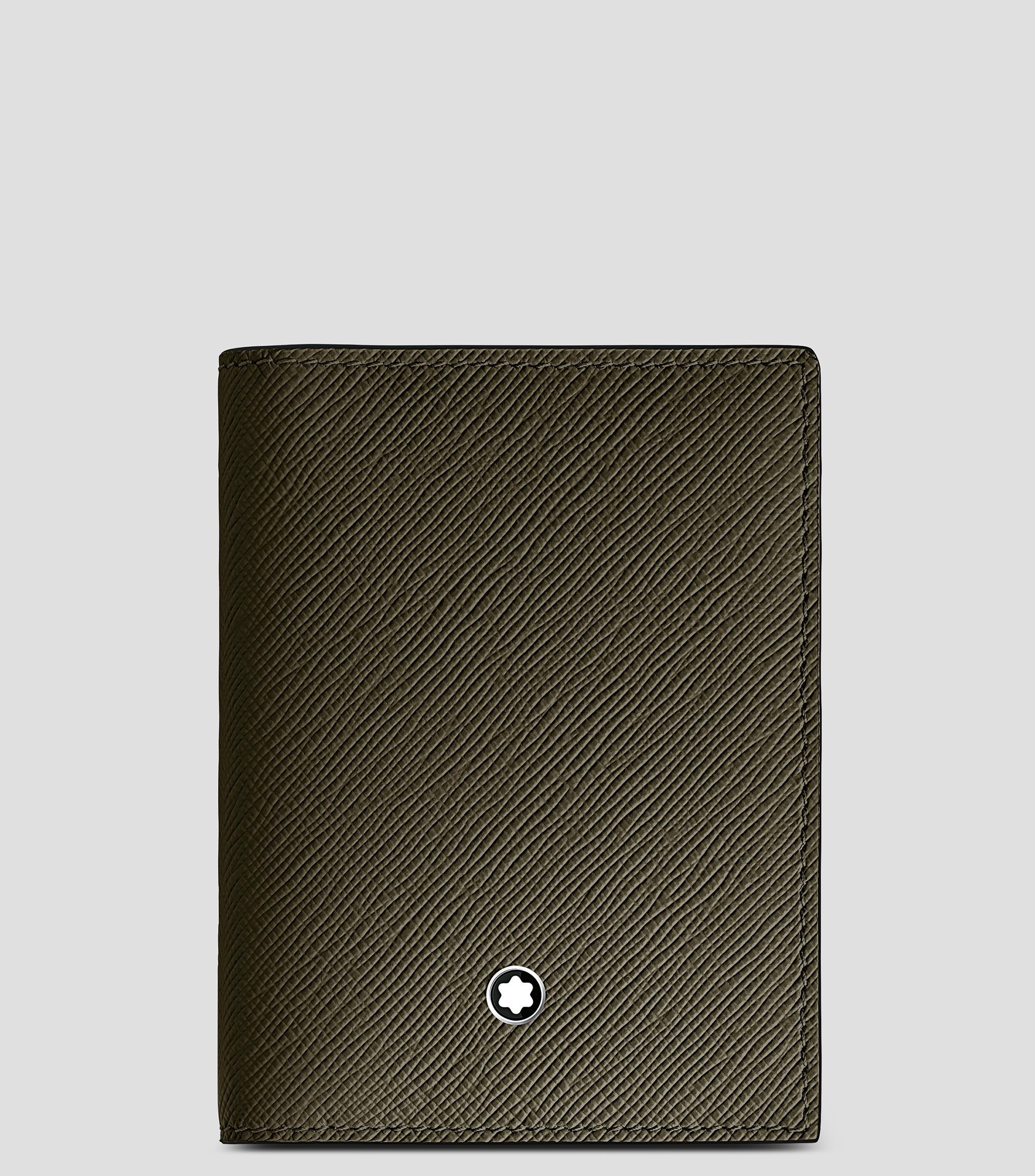 Tarjetero Bifold Verde en Piel Santorial Liso hombre