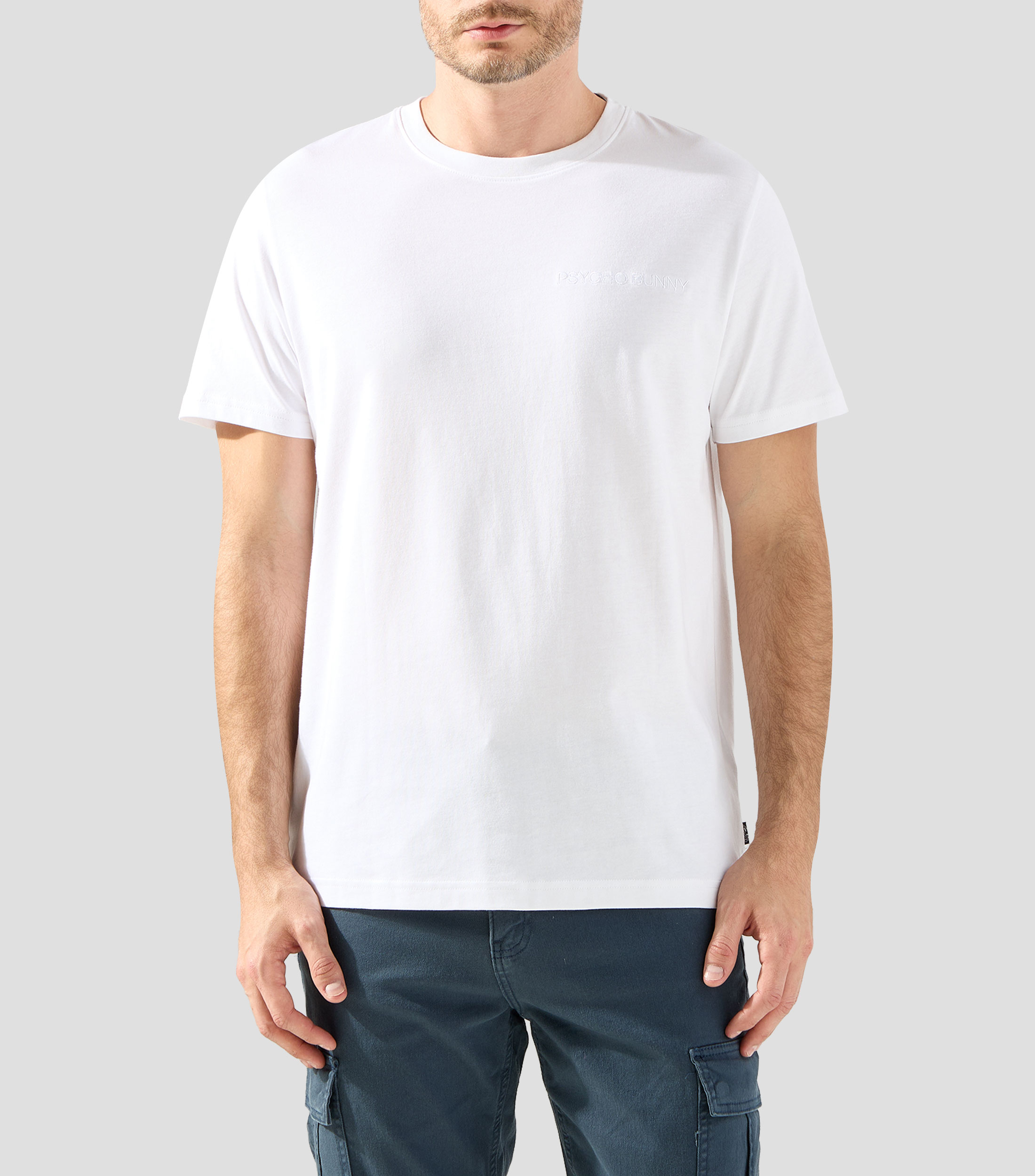 Playera cuello redondo manga corta lisa Hombre