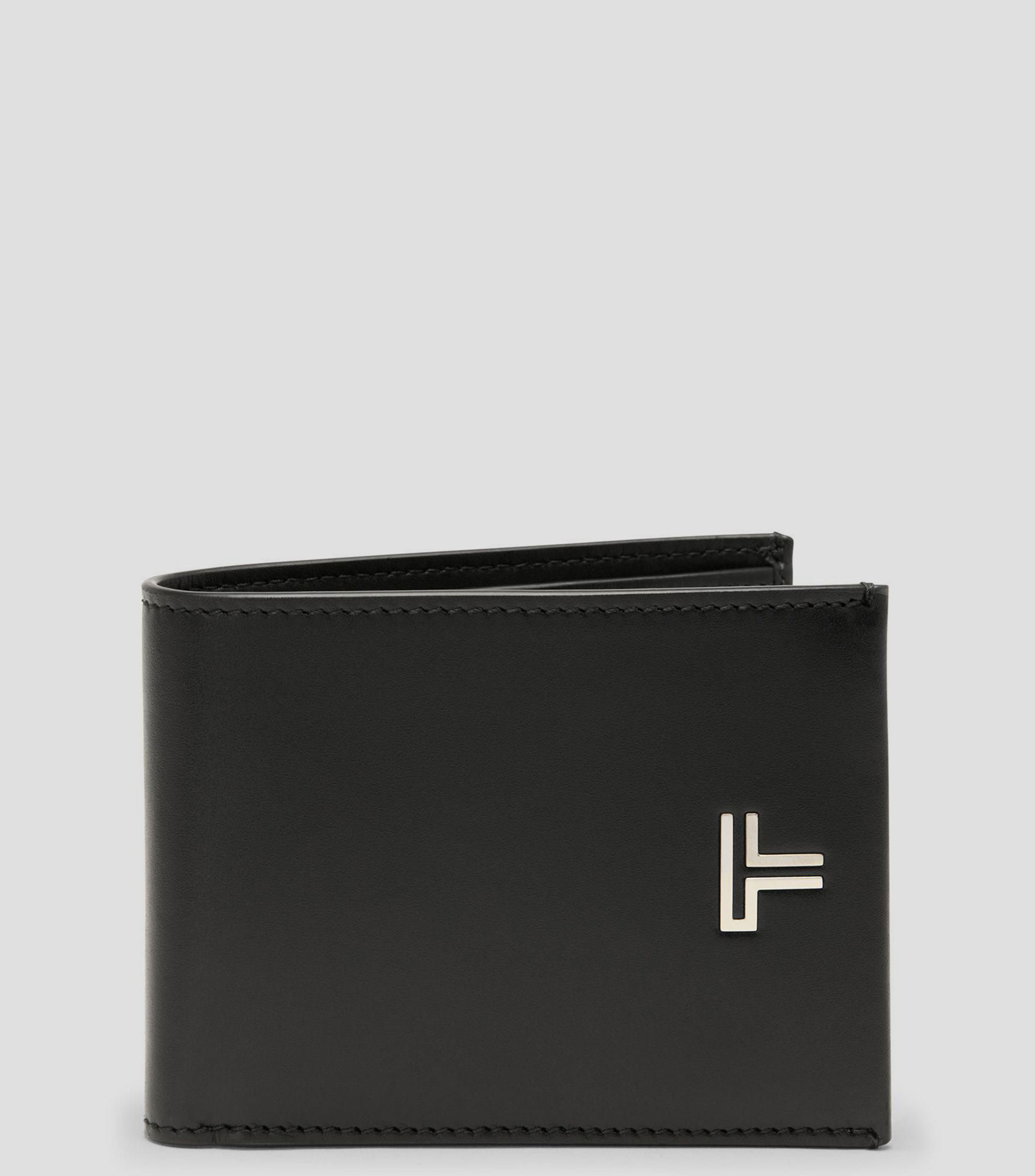 Cartera bifold Noir Turin en piel negra Hombre