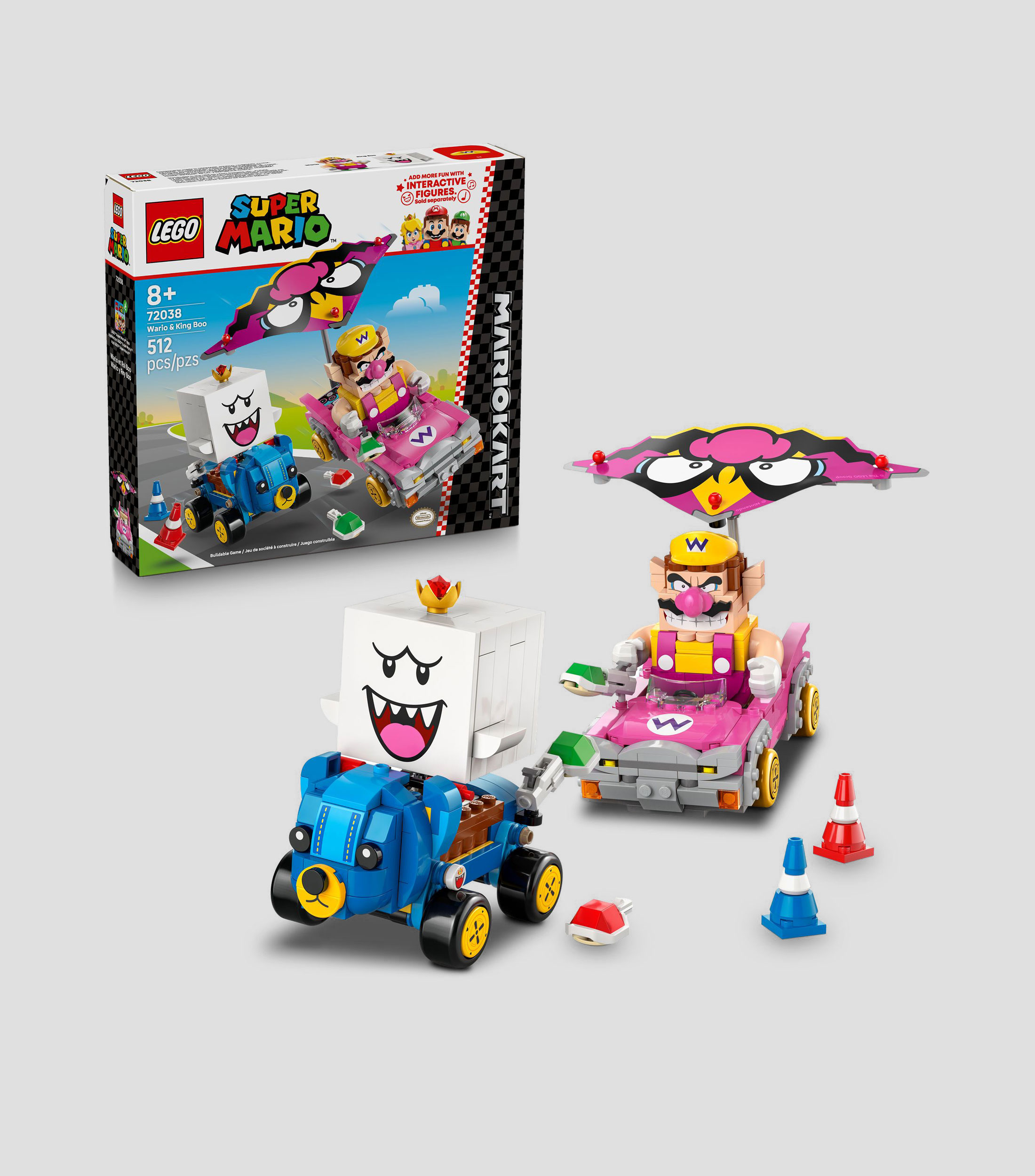Lego Super Mario Mario Kart – Wario y Rey Boo 72038