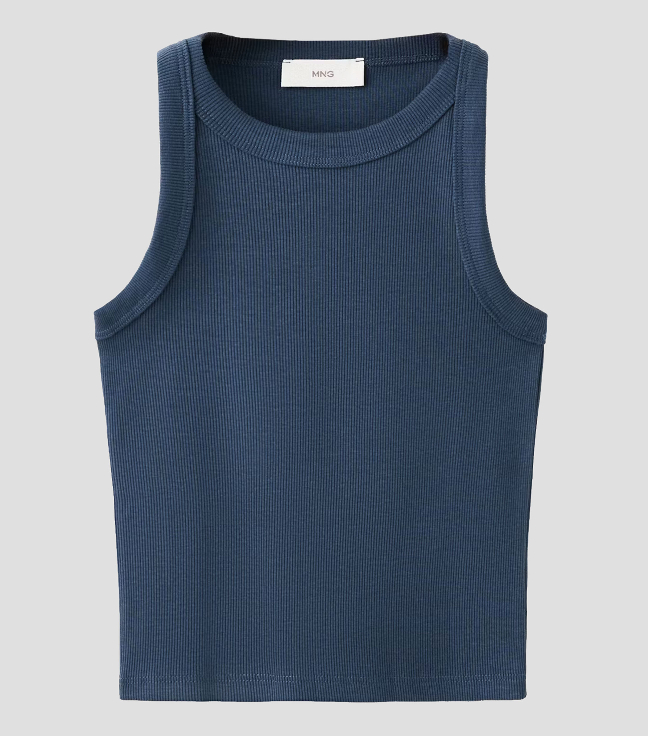 Playera cuello redondo sin mangas lisa Niña