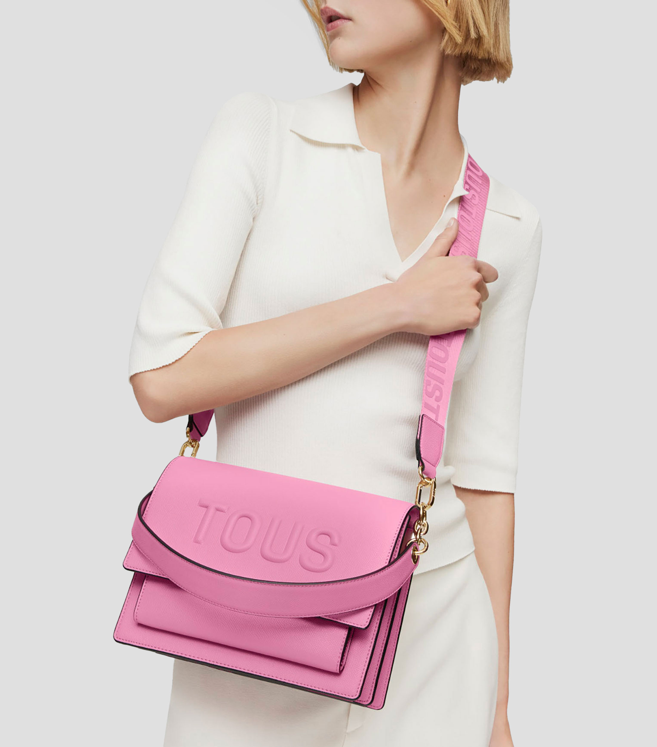 Bolso crossbody mediano Audree rosa Brenda Mujer