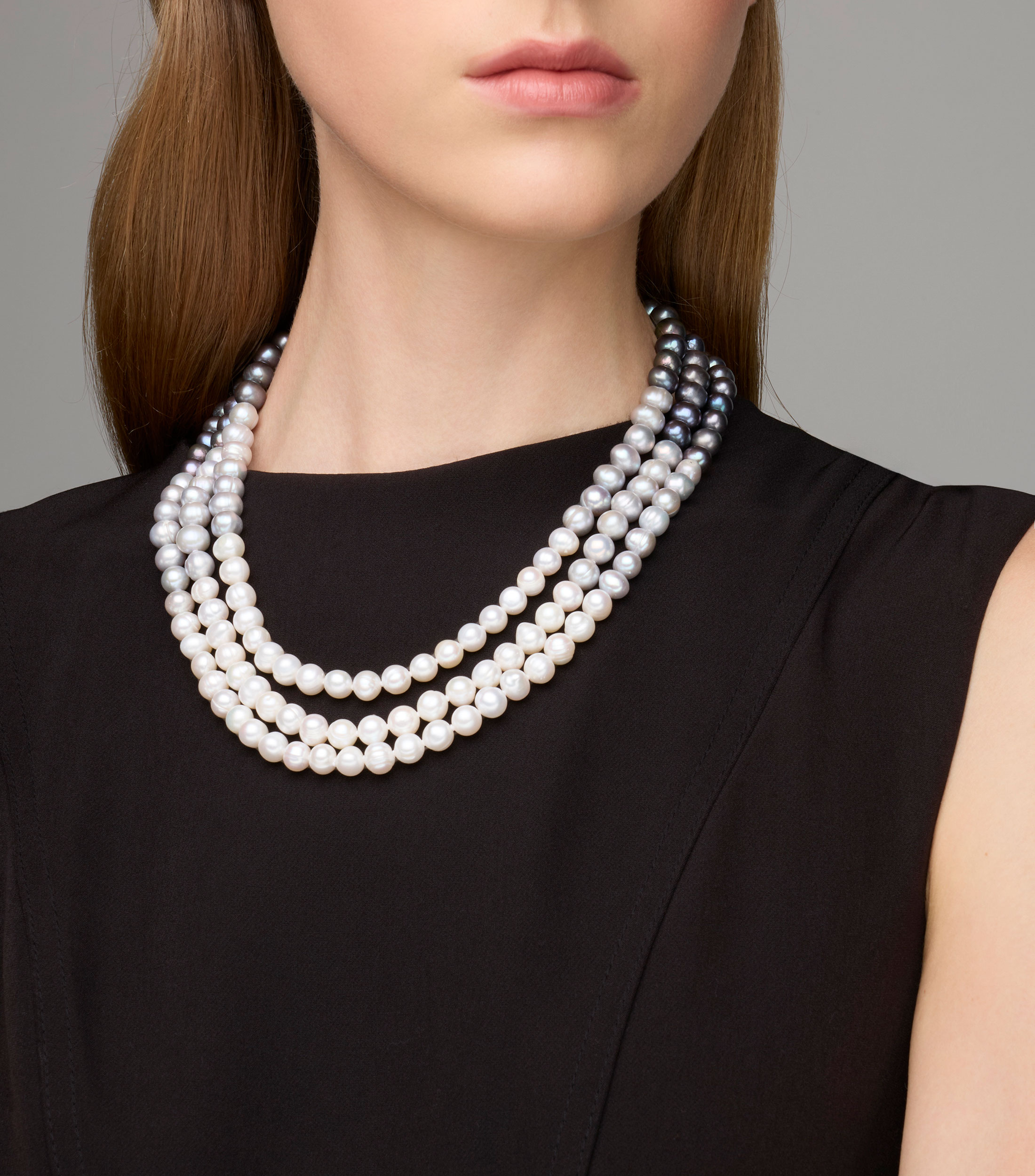 Collar con perlas de colores Mujer