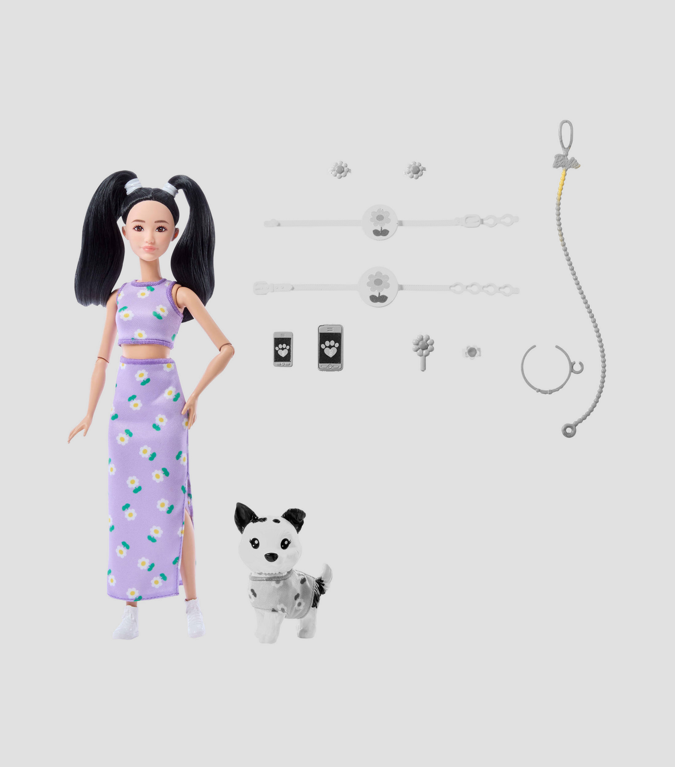 Barbie Fashion & Beauty Muñeca Looks Iguales Renee y Perrito