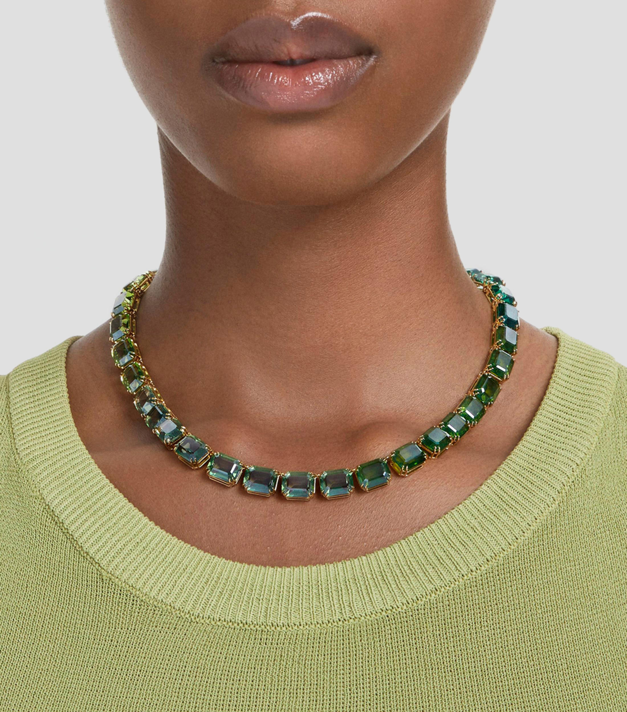 Collar Millenia con cristales verdes Millenia Mujer