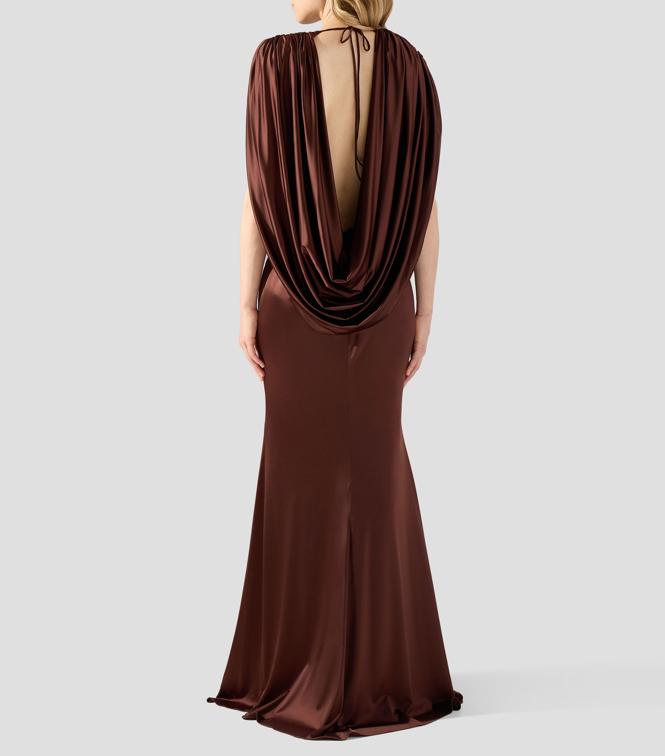 Vestido de fiesta largo liso Mujer