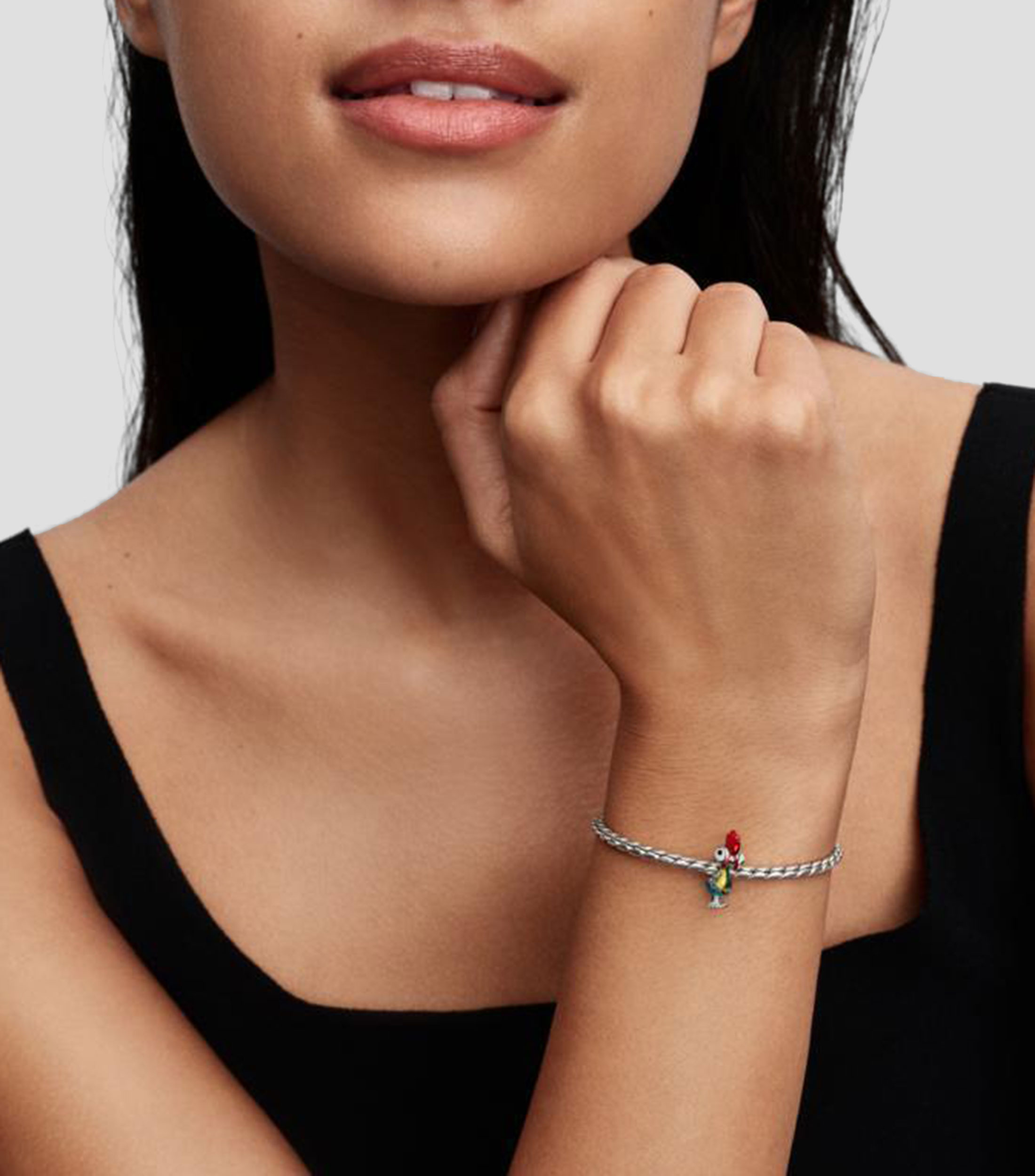 Charm en Plata .925 Disney x Pandora Heihei con cristal murano Unisex