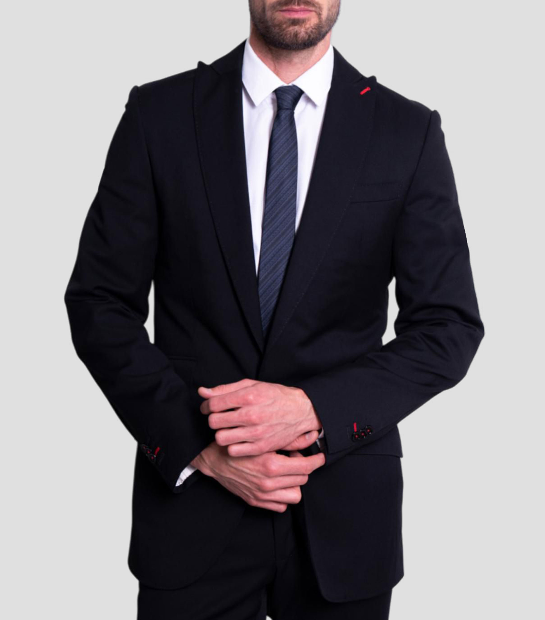 Corbata ancha en seda negra estampada Grecas Prehispánicas