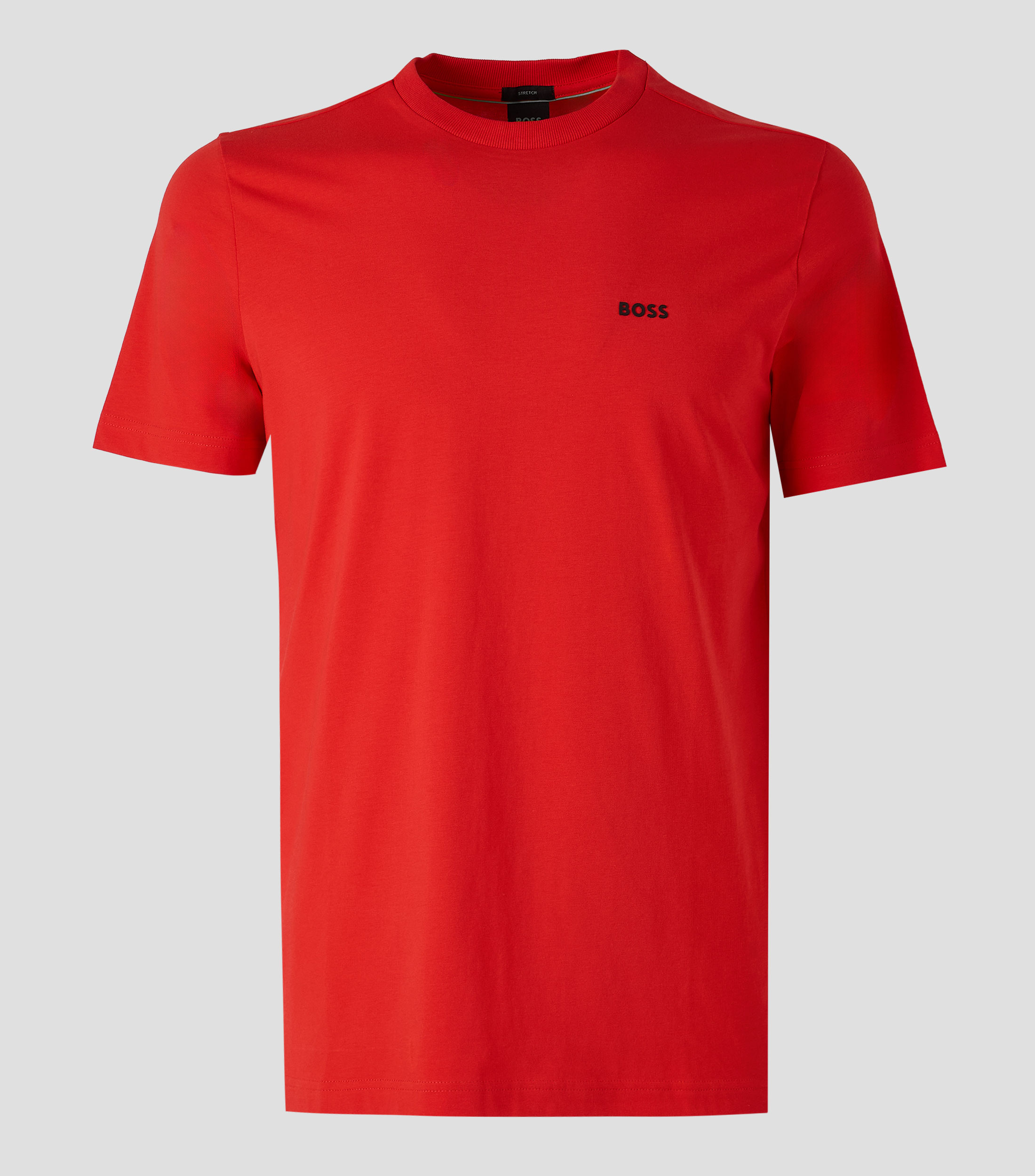 Playera de algodón elástico con logo en contraste Hombre