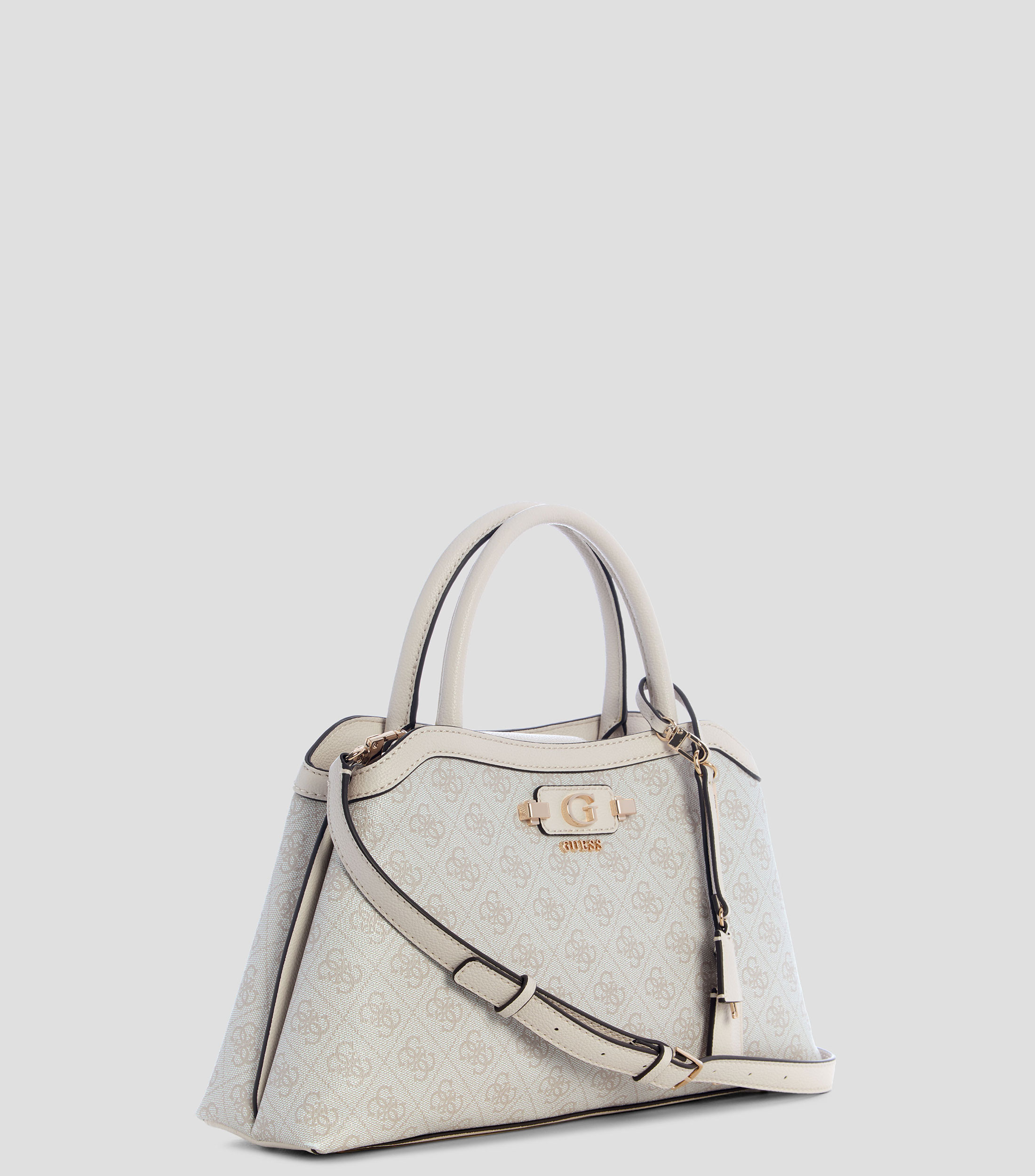 Bolsa satchel blanca estampada Mujer