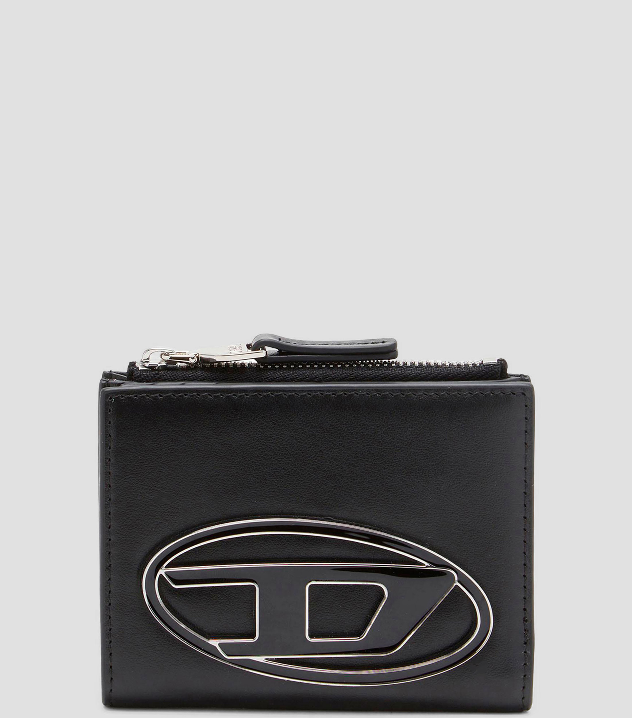 Cartera bifold en piel 1DR Zip II liso Mujer