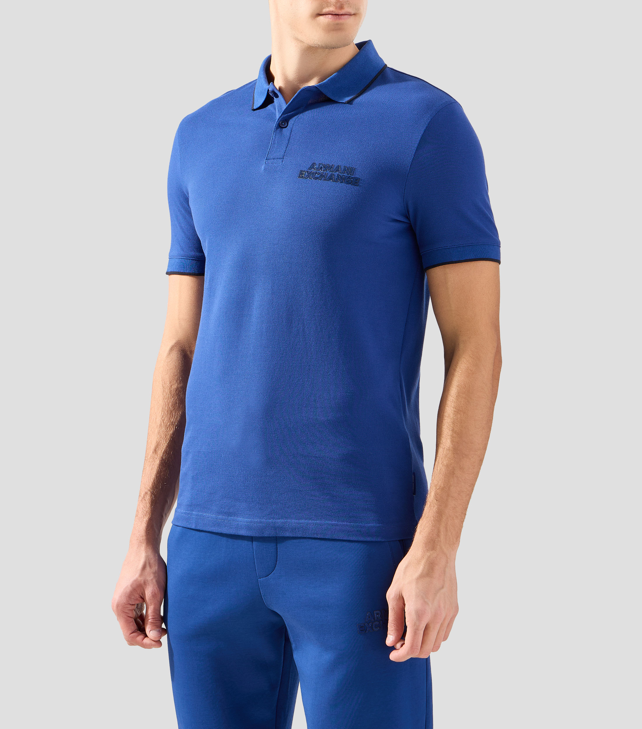 Playera polo manga corta lisa Hombre