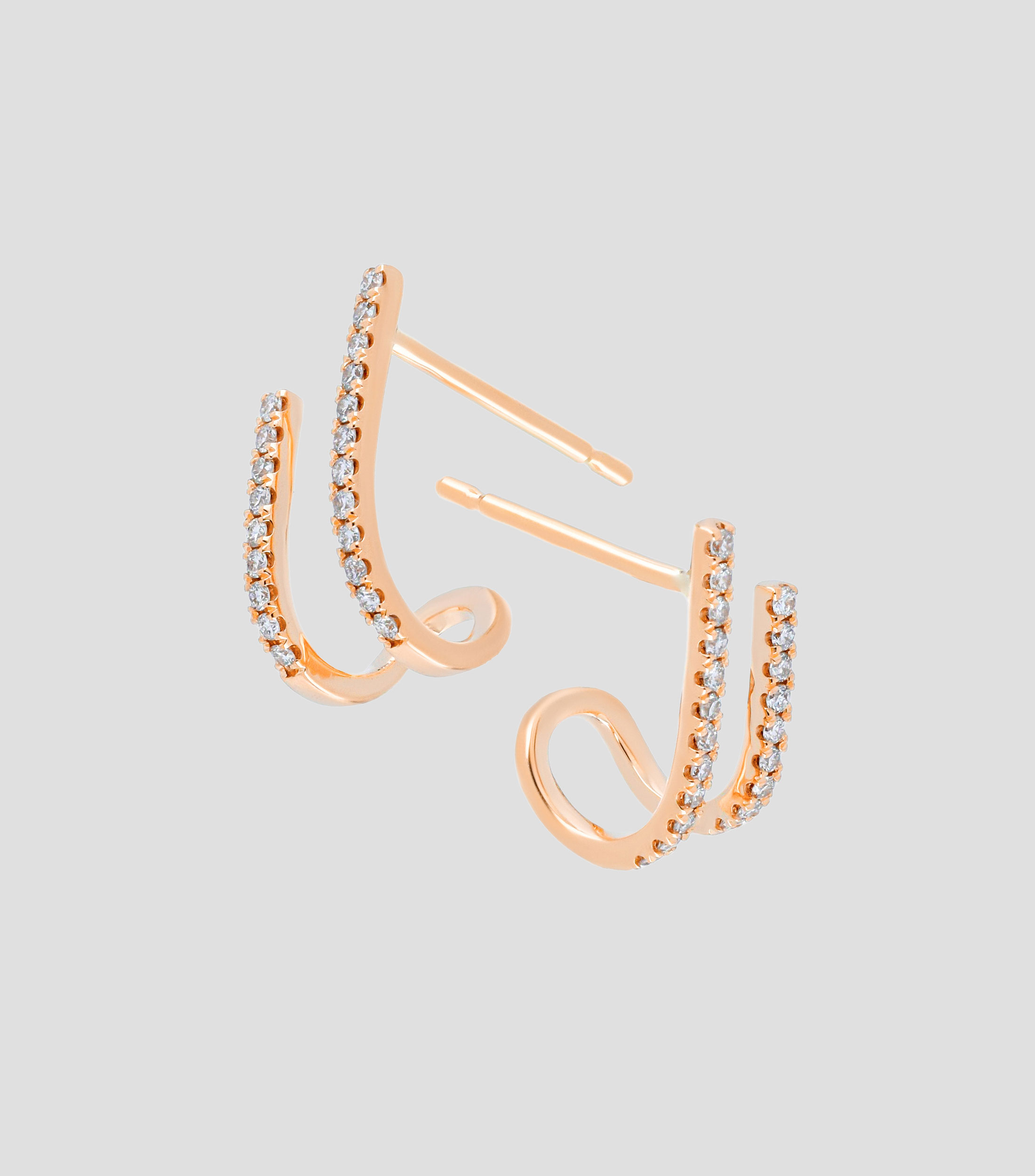 Aretes en Oro rosa 18 Kts Mujer