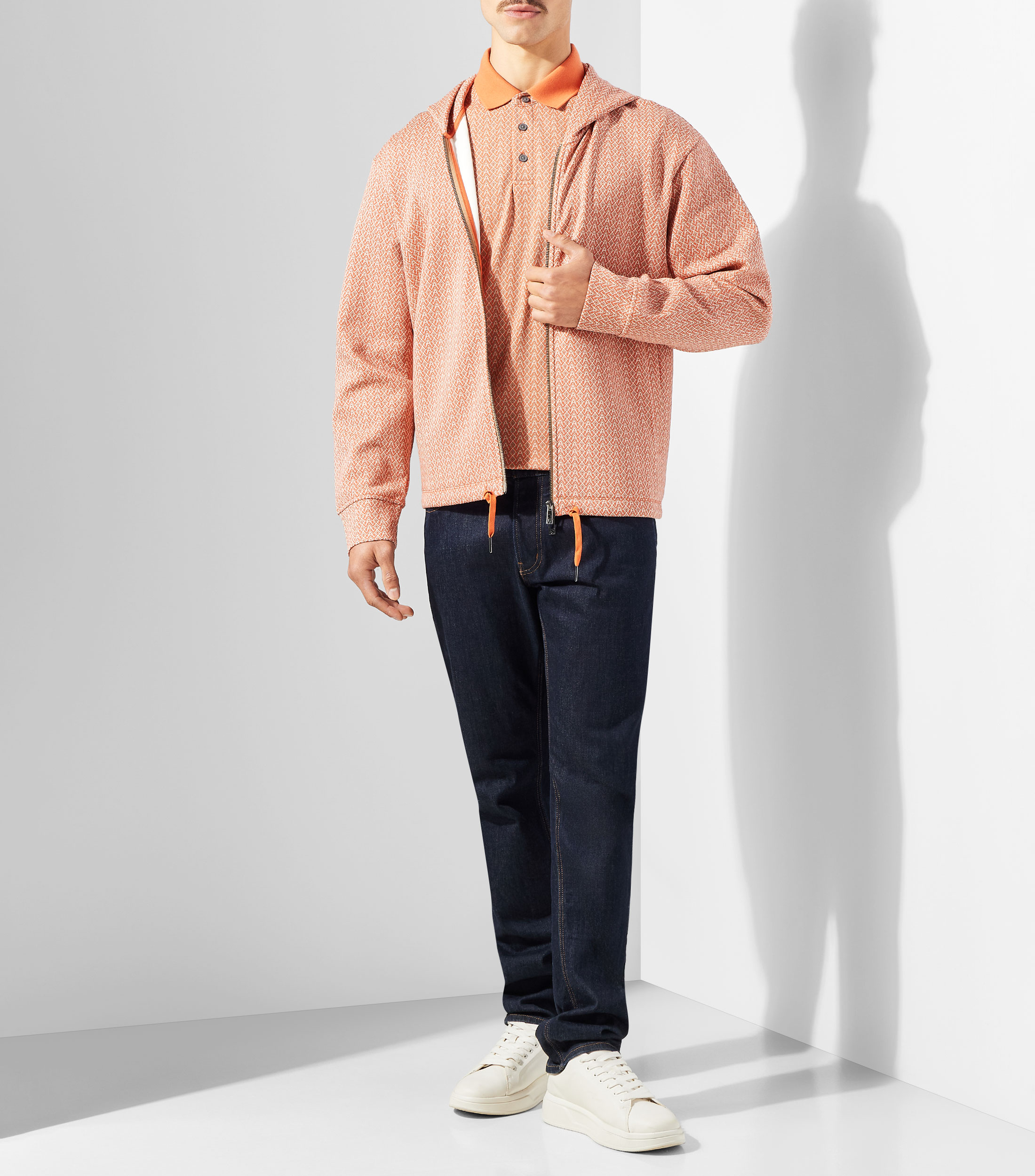 Playera tipo polo manga corta con estampado Hombre
