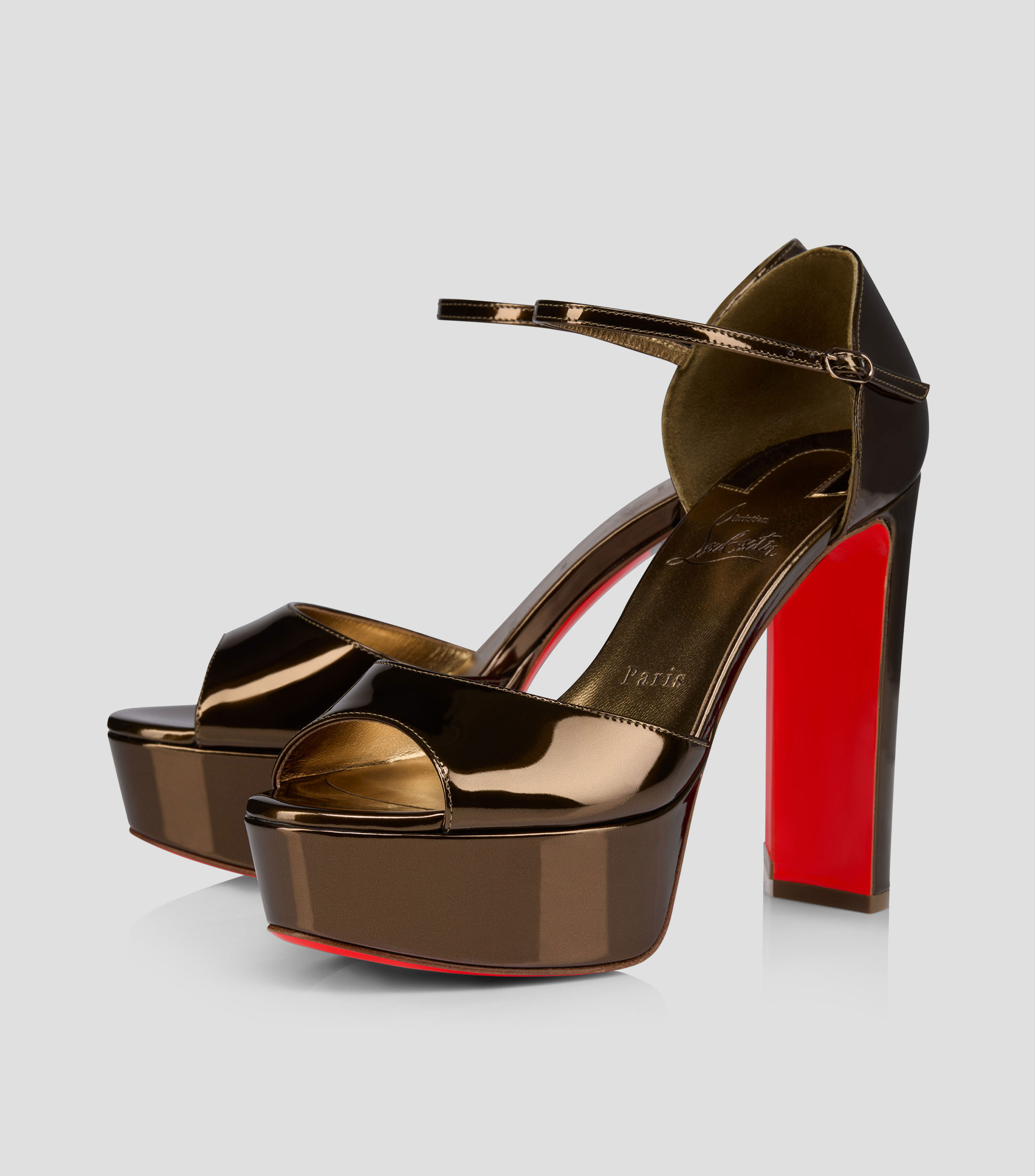 Zapatillas con Tacón Alto Cuadrado Mujer