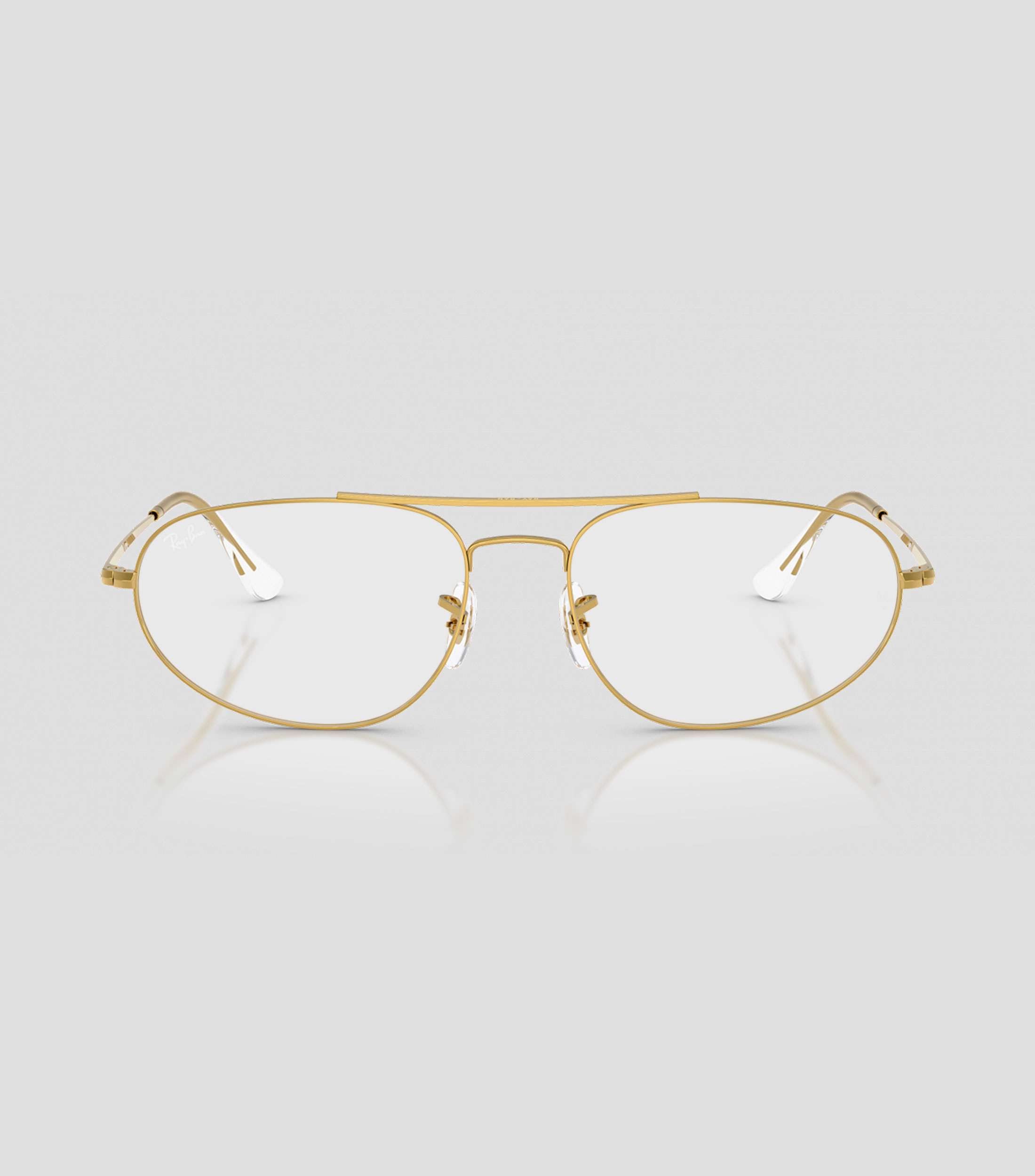 Lentes Oftálmicos rectangulares dorados Unisex