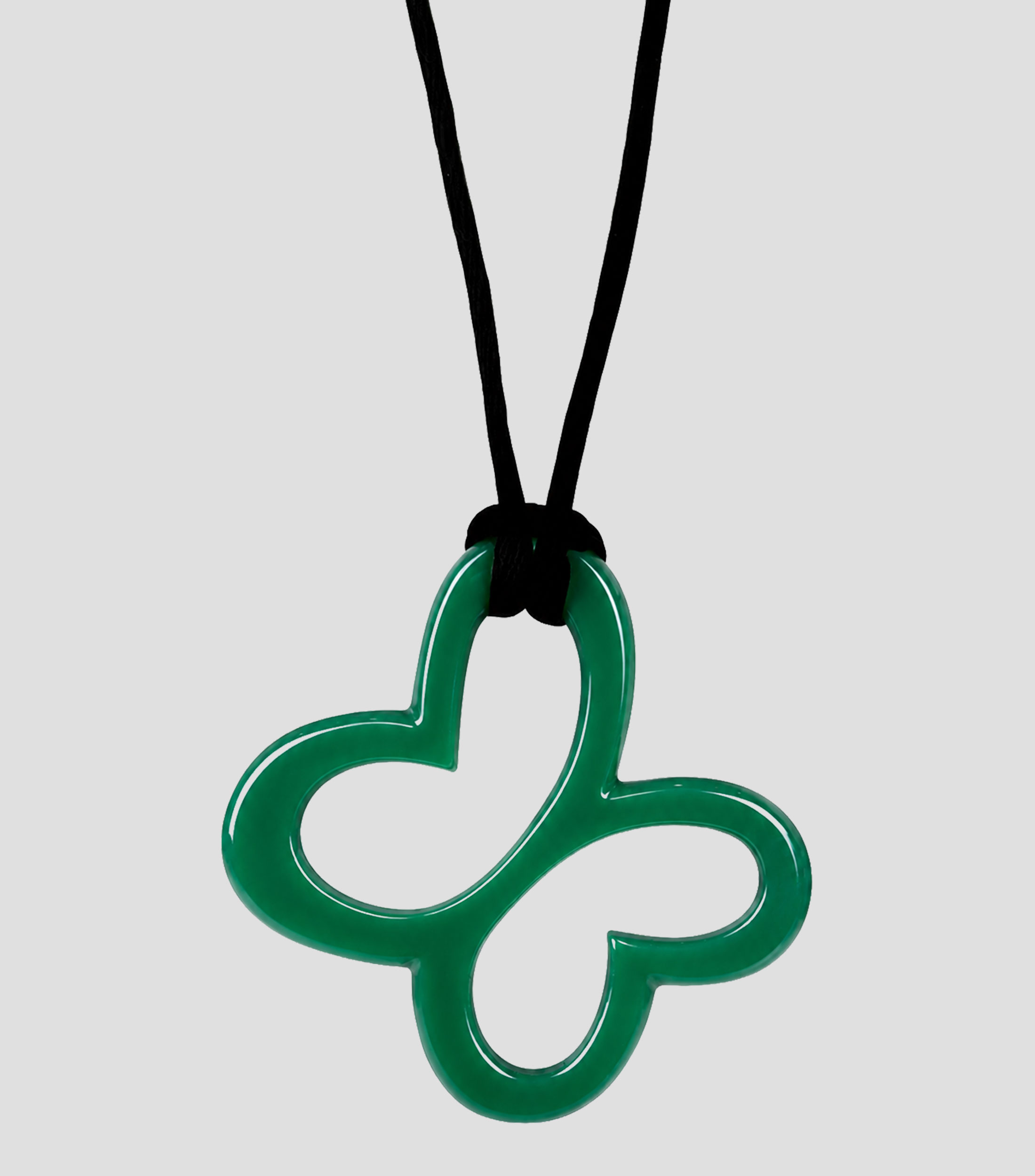 Dije mariposa en ágata verde Mujer