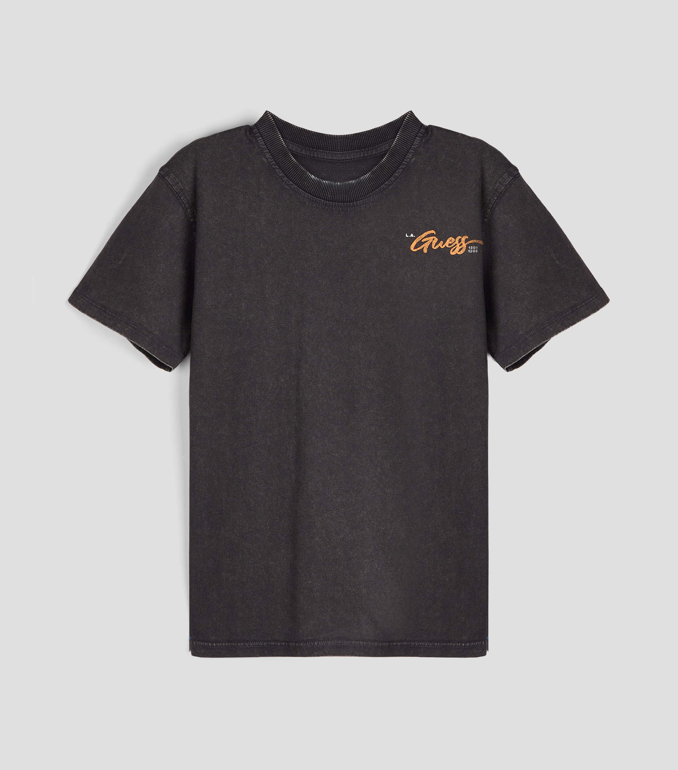 Playera cuello redondo manga corta deslavada Niño