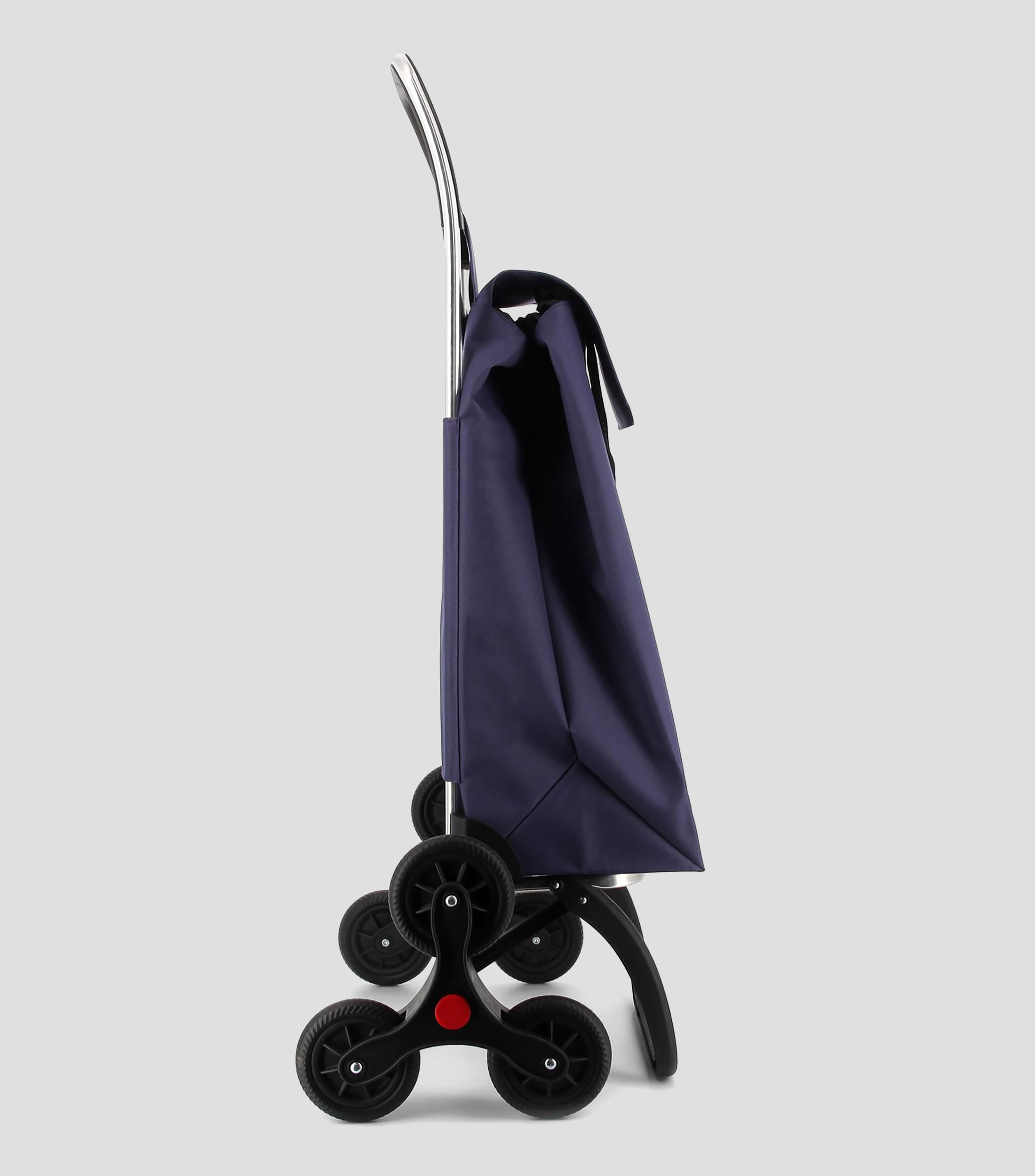 Carritos de compras en aluminio y poliéster Azul