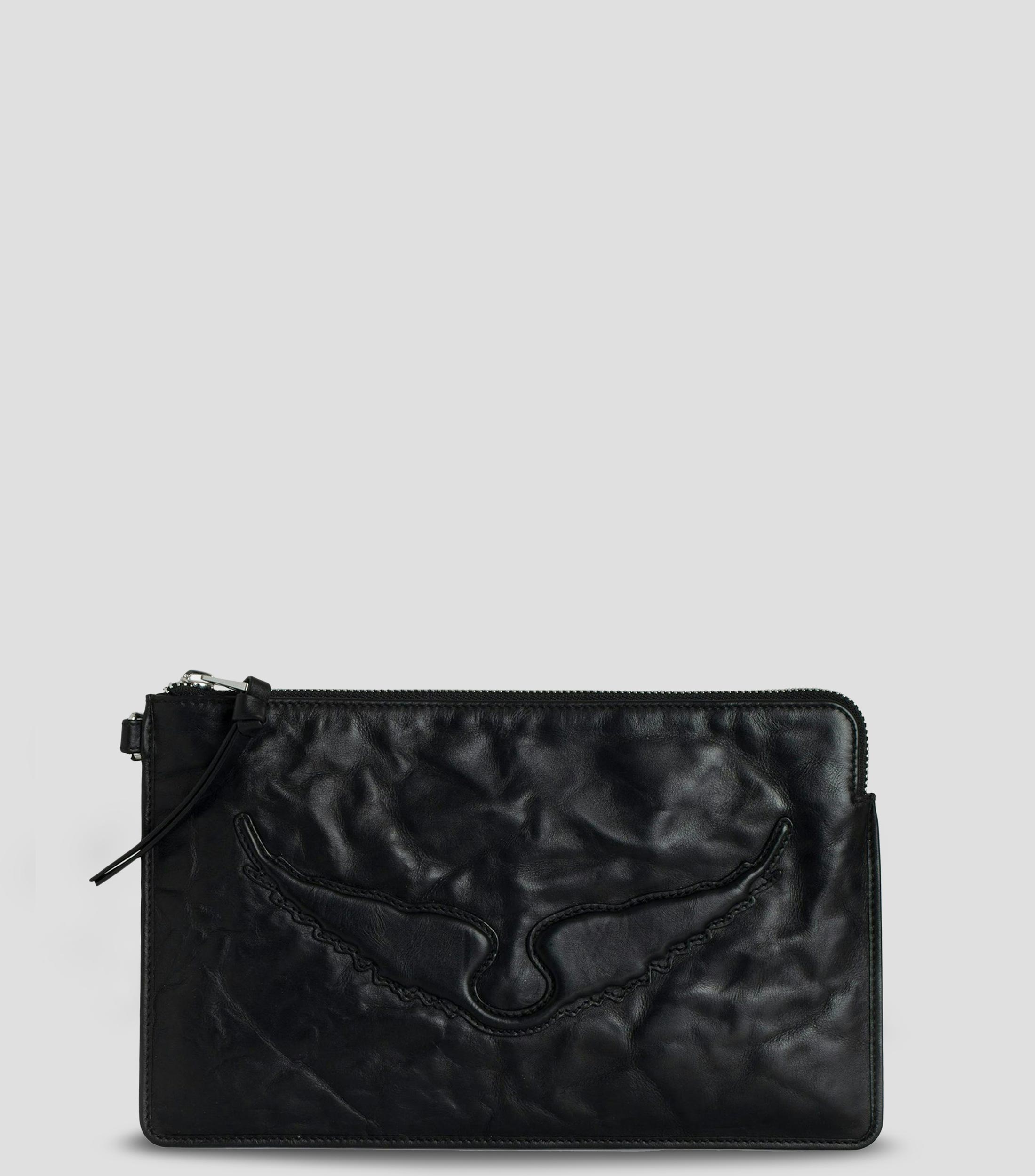 Bolsa Pouch en piel lisa Mujer