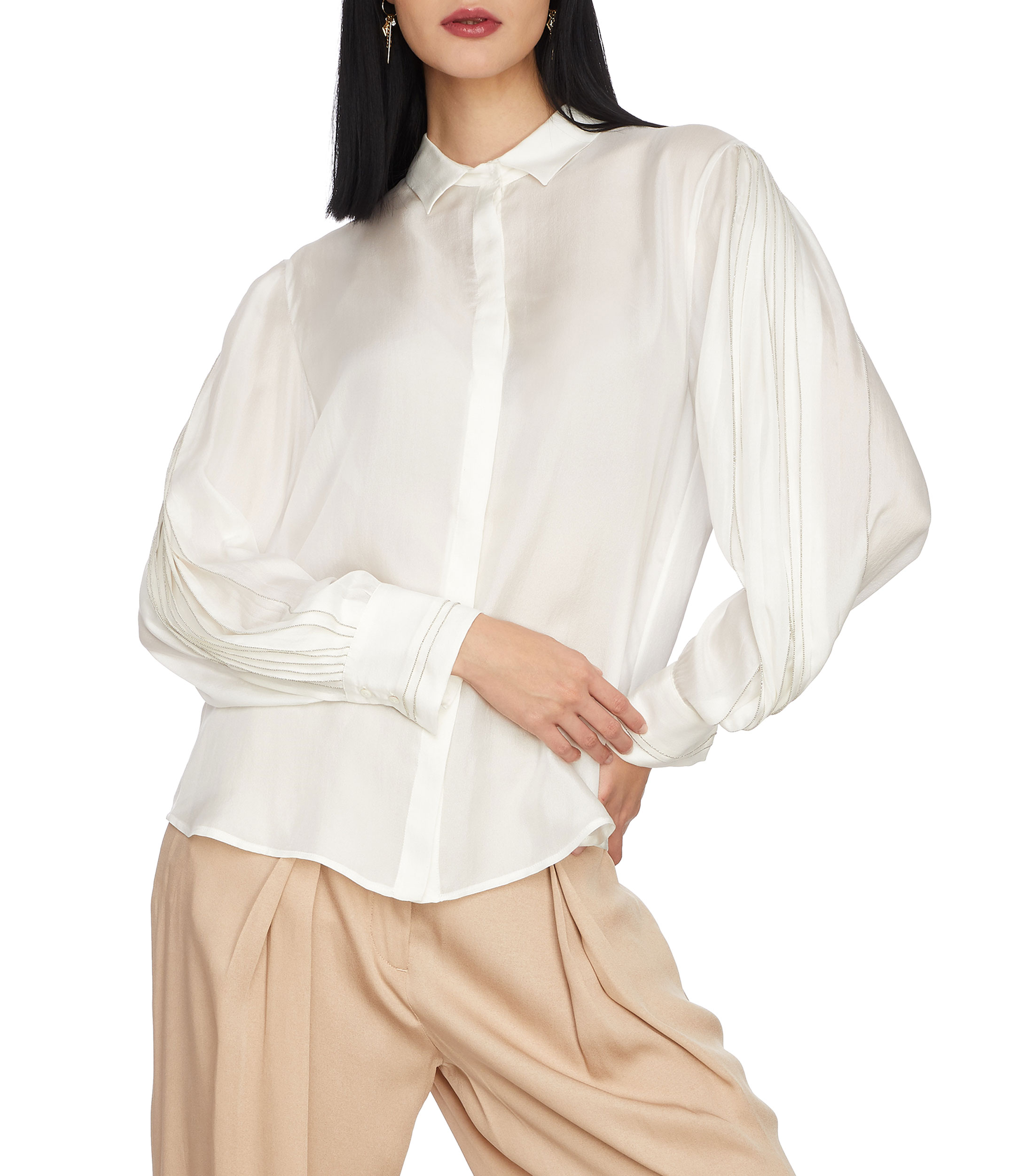 Pull Fabiana Filippi Manches Courtes Orange - Taille 36, Gros Points, Occasion Très Bon état