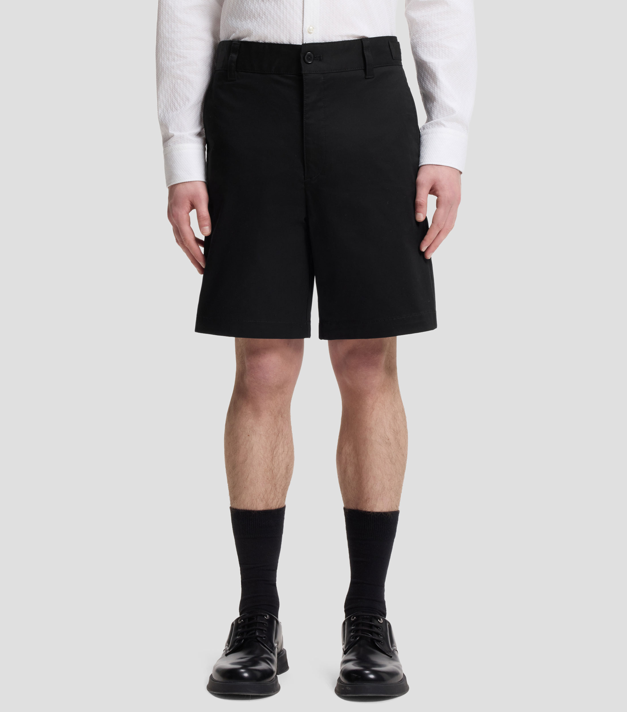 Shorts slim en algodón elástico mercerizado Hombre
