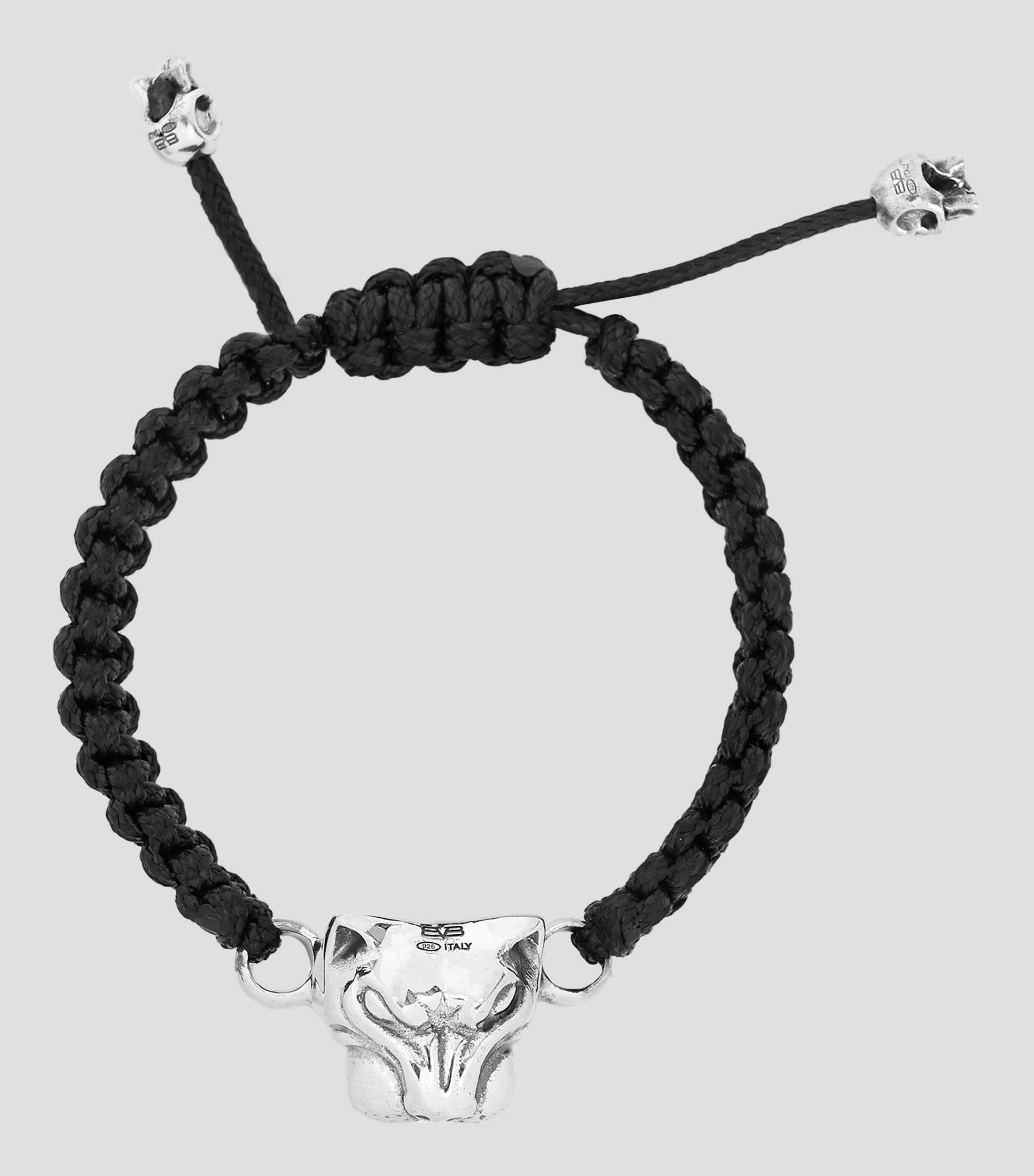 Pulsera Tejida Calavera con Jaguar Hombre