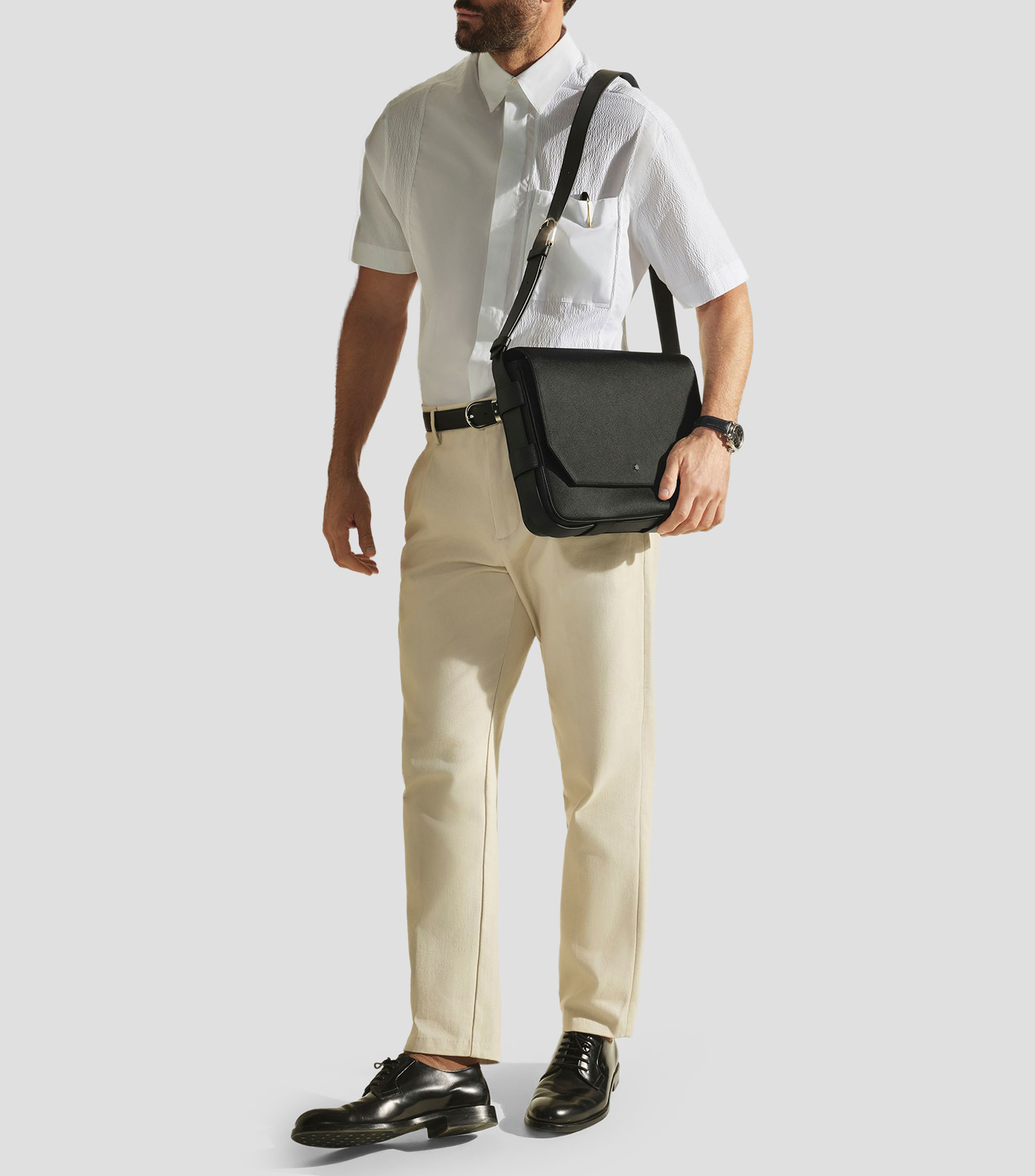 Bolso Messenger cinturón de piel sartorial Hombre
