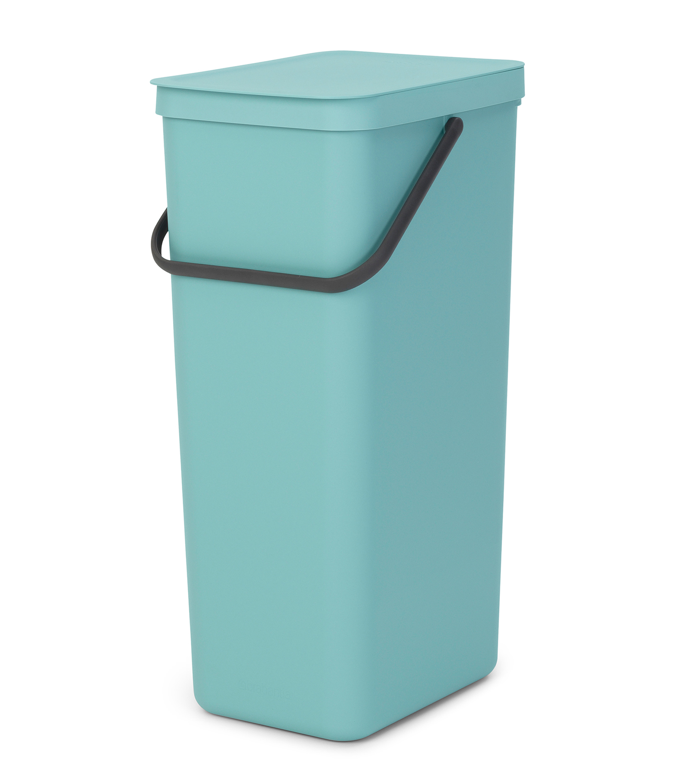 Bote para Reciclar con Asa Rectangular Menta 40 L