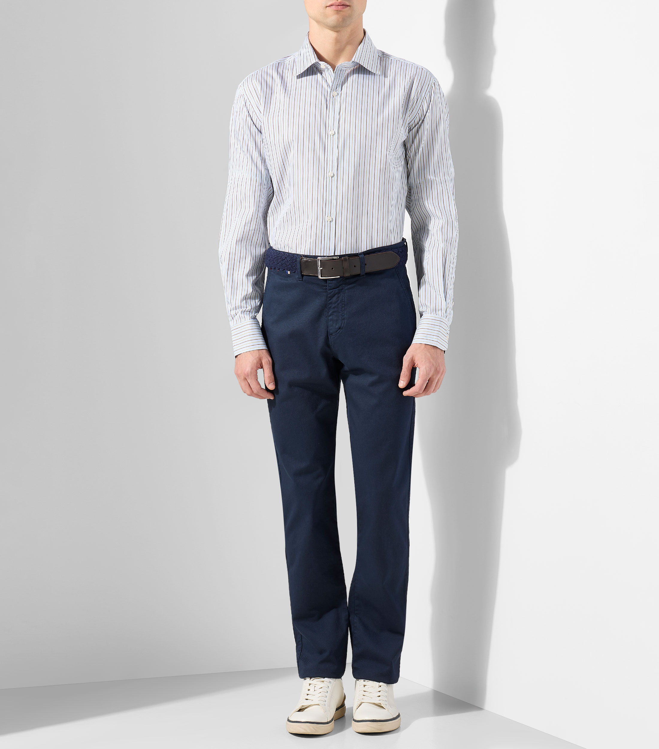 Camisa de rayas con manga larga Hombre