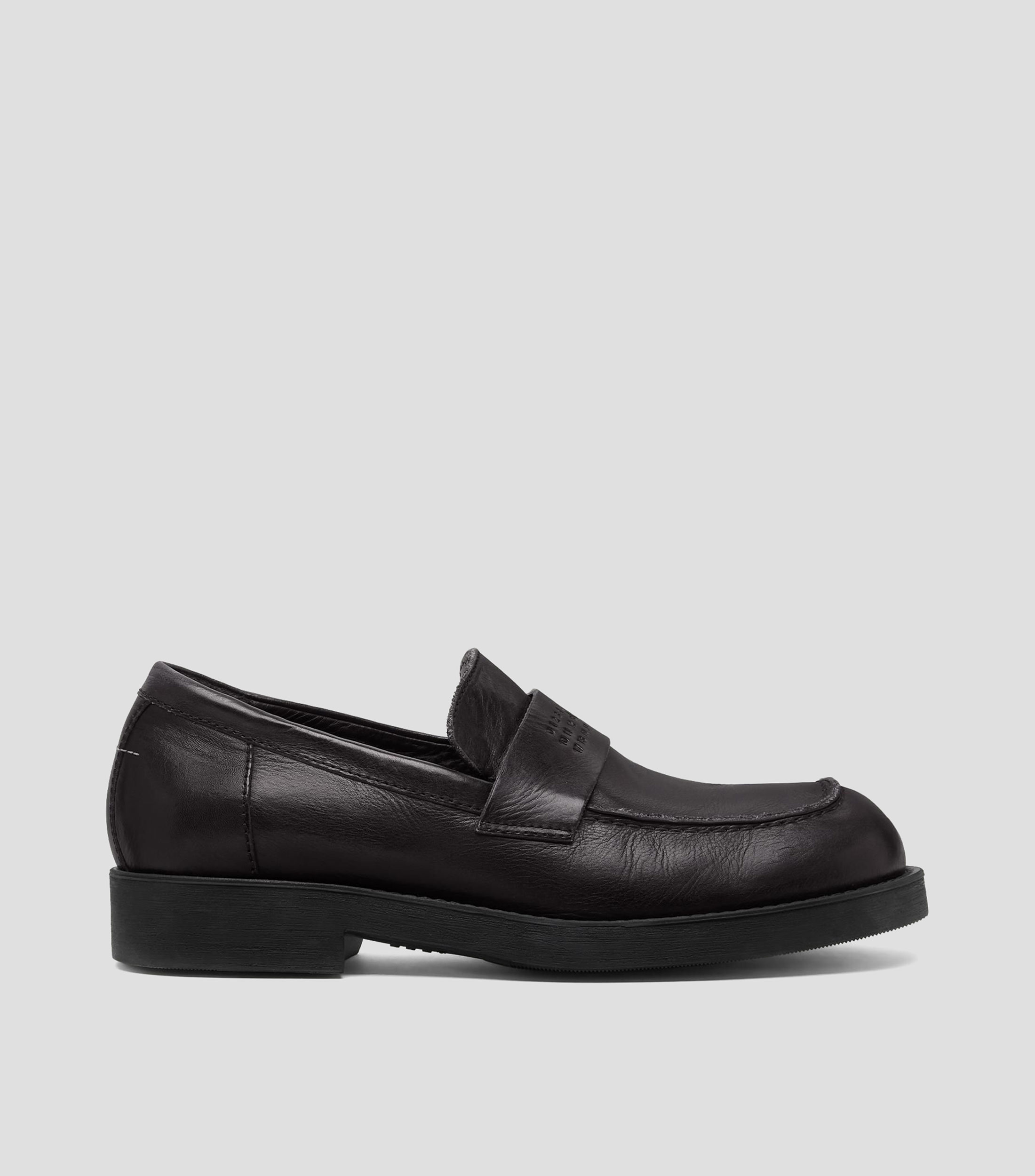 Mocasines City Biker en piel con cinta Hombre