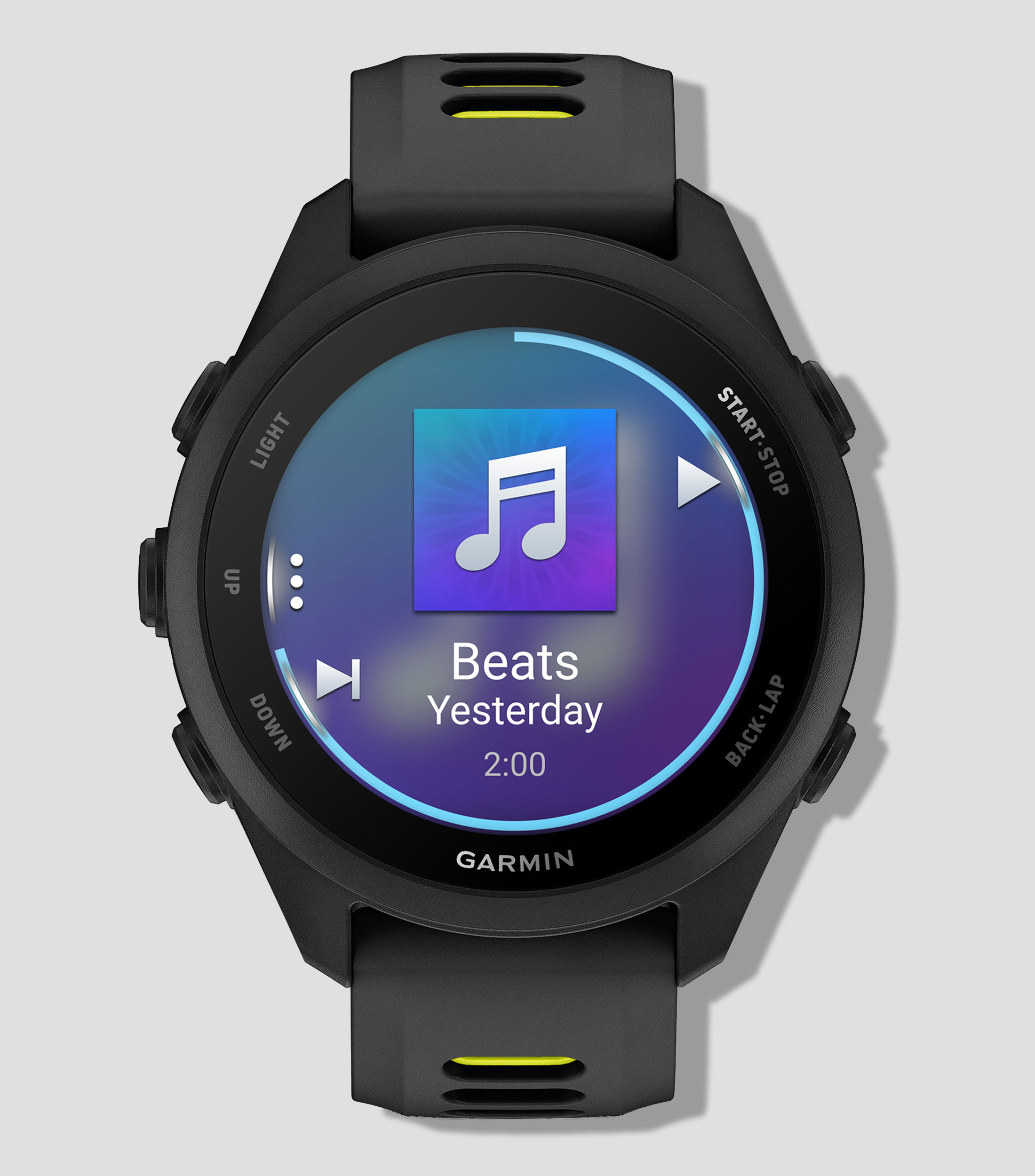 Monitor deportivo Forerunner 170 Music, GPS, Wi-Fi, Black & Yellow, WW para entrenamiento