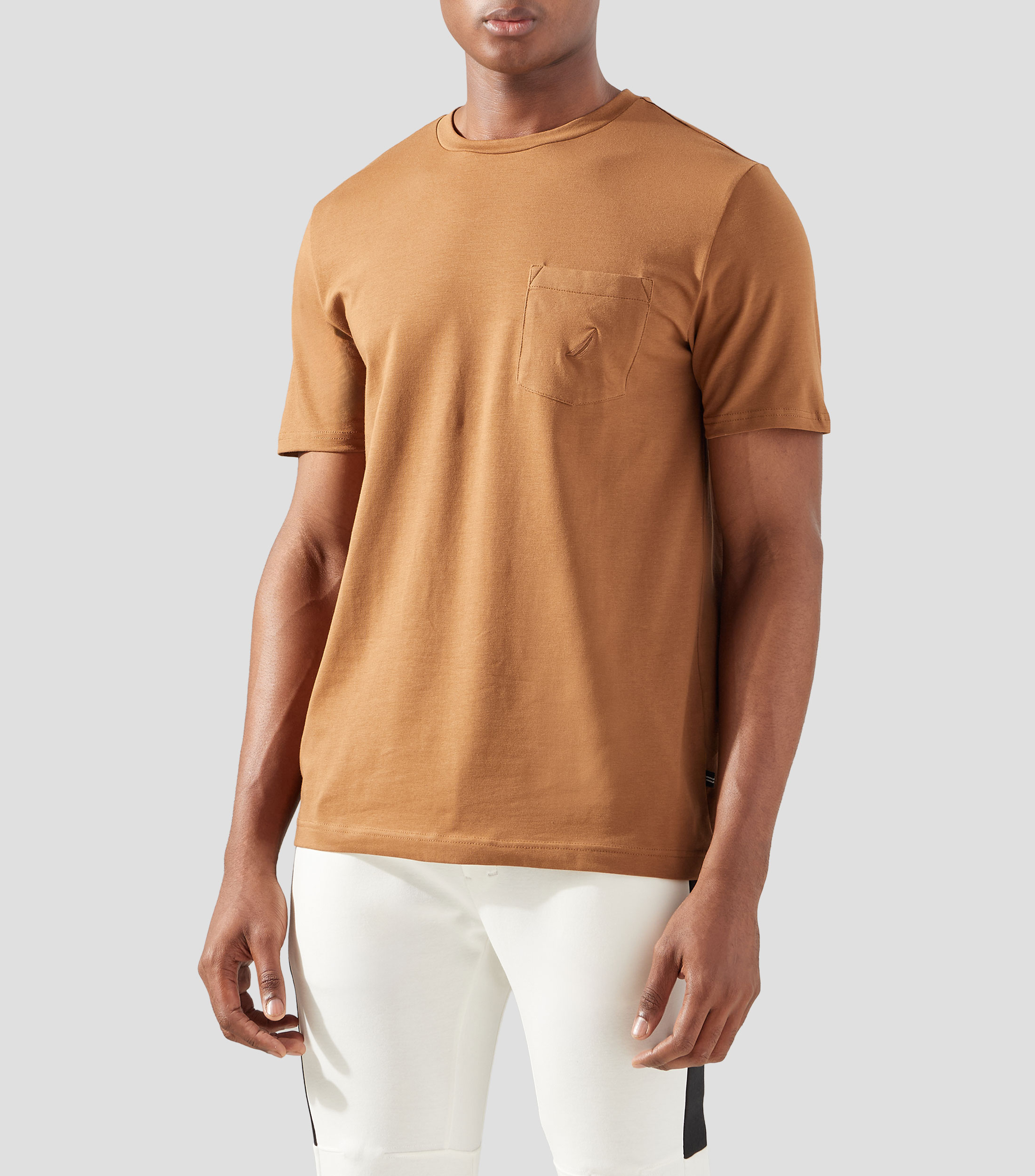 Playera cuello redondo manga corta lisa Hombre
