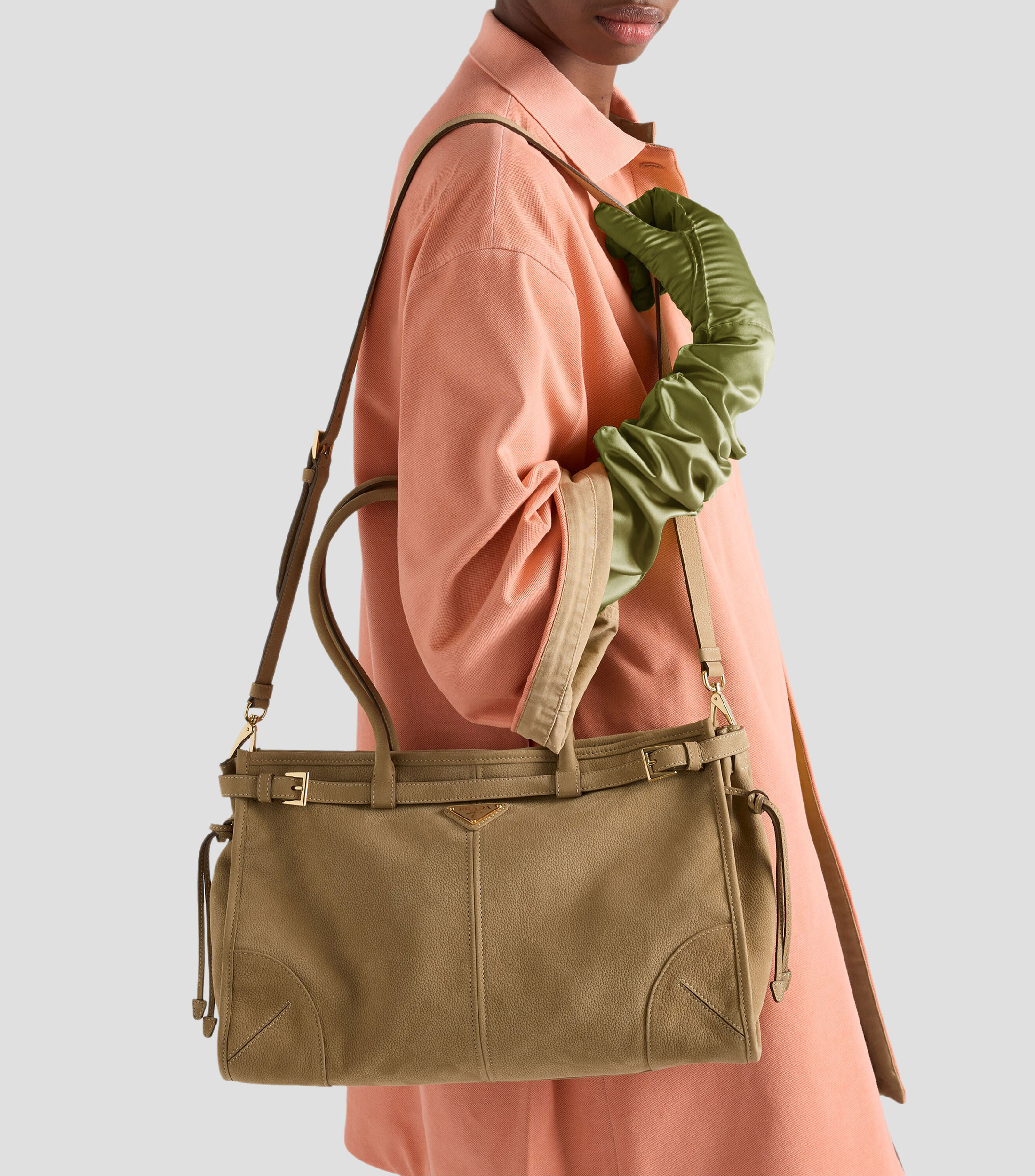 Bolsa Tote Café en Piel Bonnie, Mujer