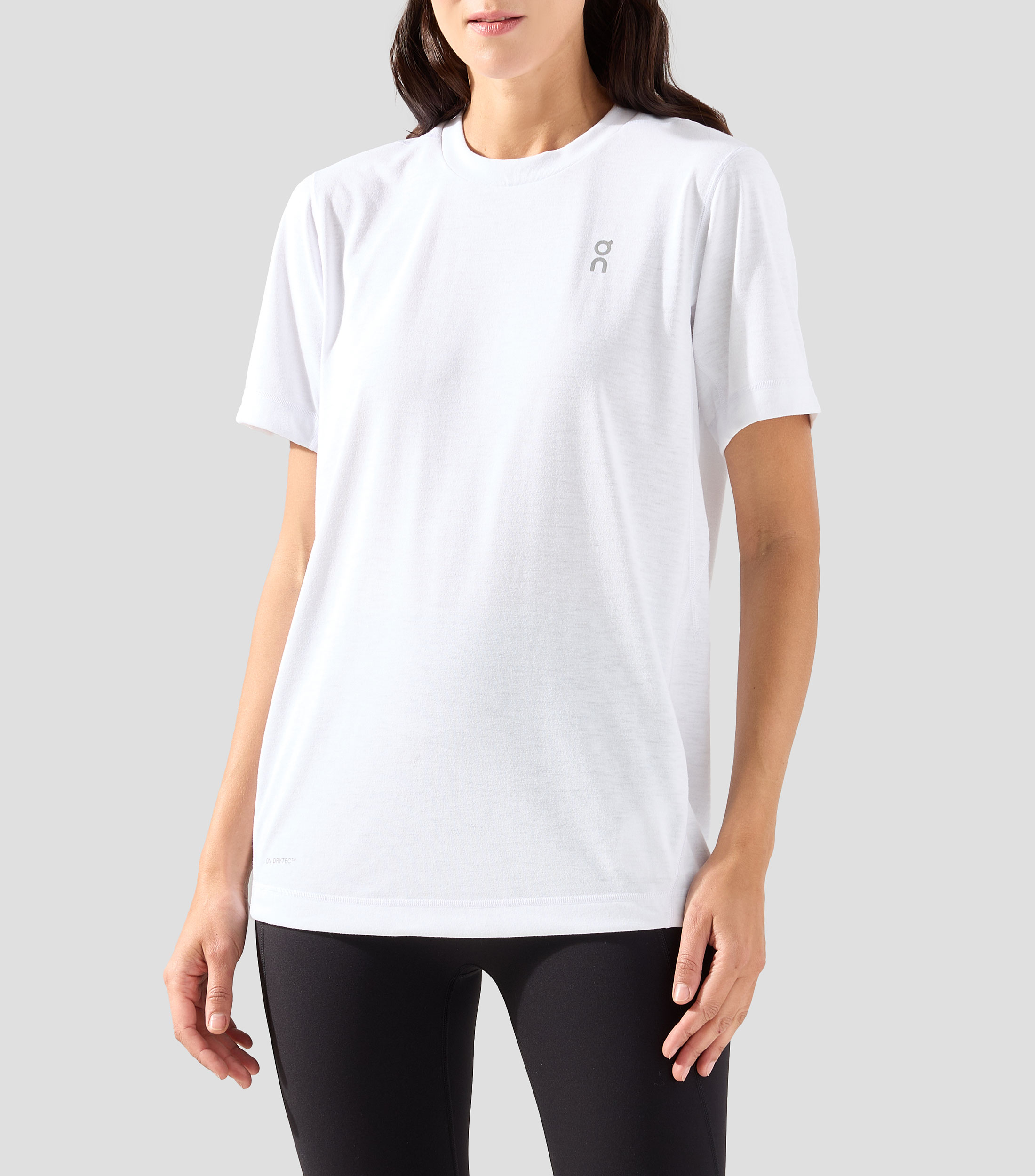 Playera para entrenamiento cuello redondo manga corta lisa Mujer