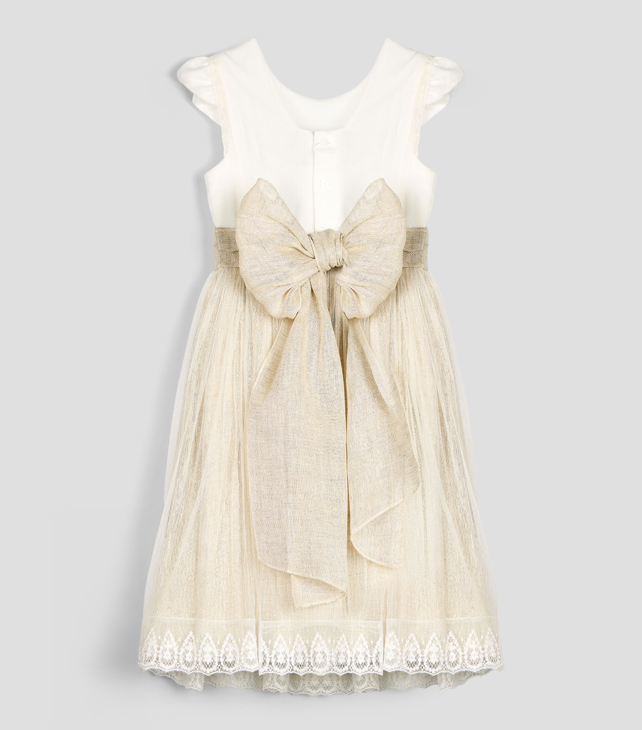 Vestido de ceremonia sólido Niña